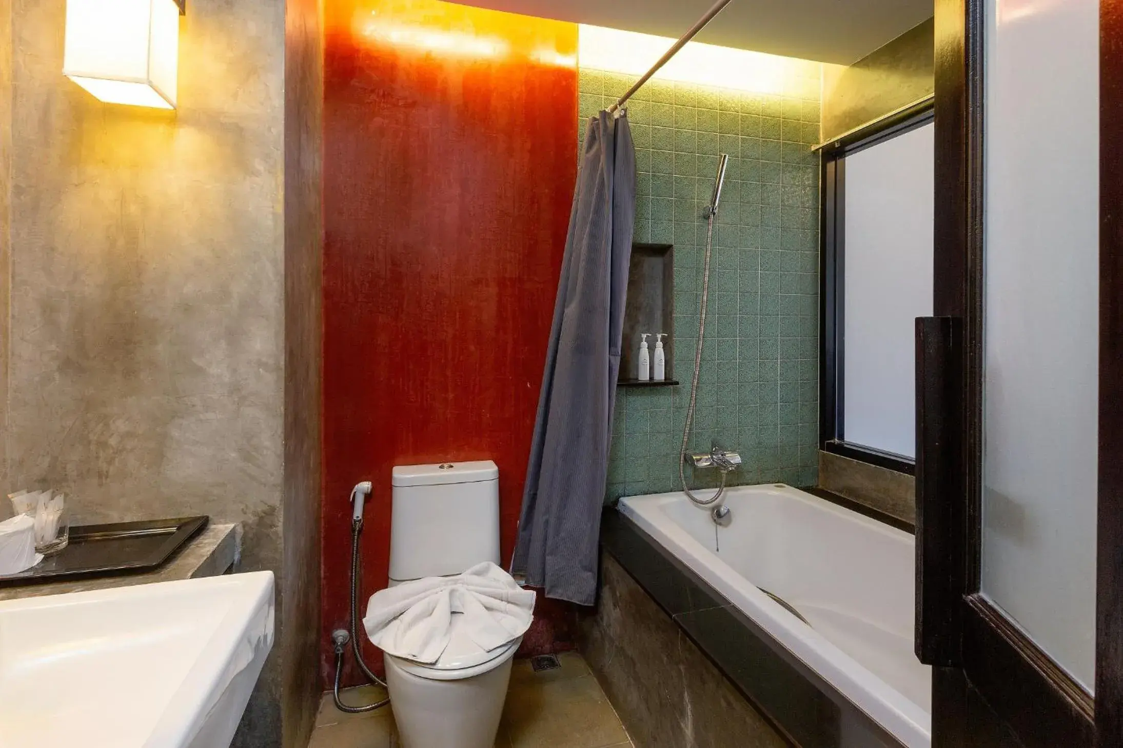 Bathroom, Bed in Phuketa - SHA Extra Plus Bathroom, Bed in Phuketa - SHA Extra Plus
