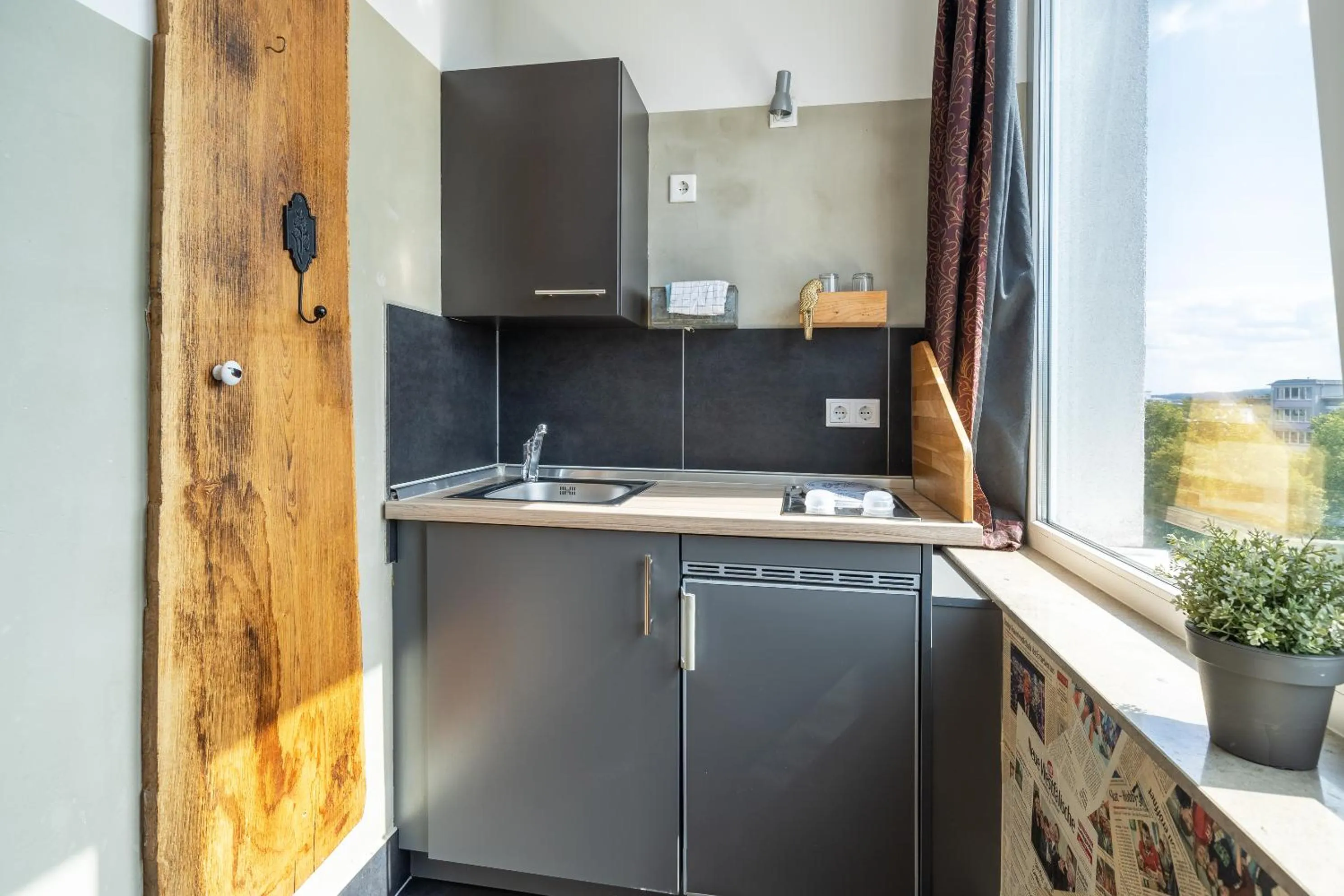 Kitchen or kitchenette in Aappartel City Center - kontaktloser Check-in 24h