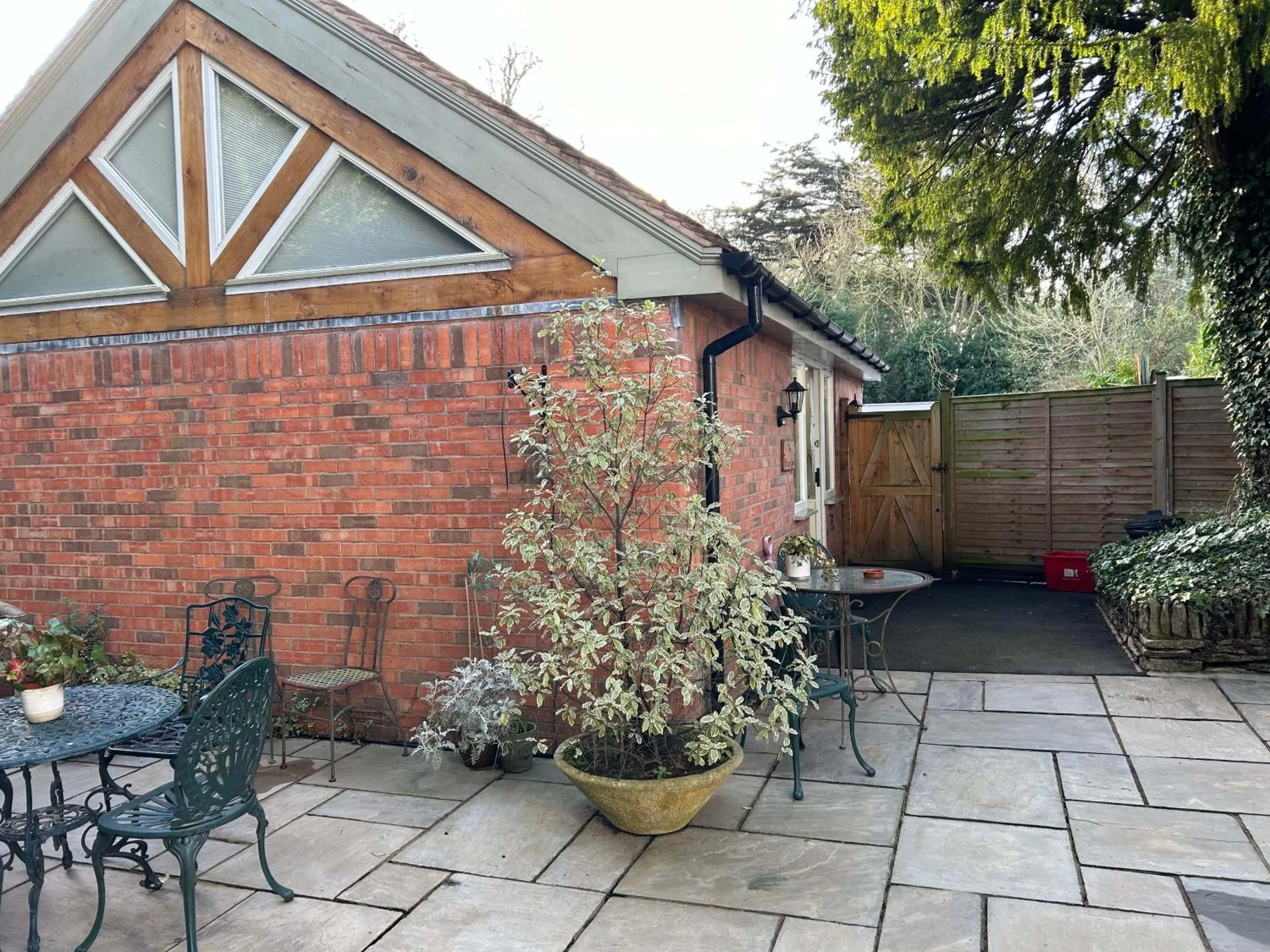 Garden view in The Potting Shed