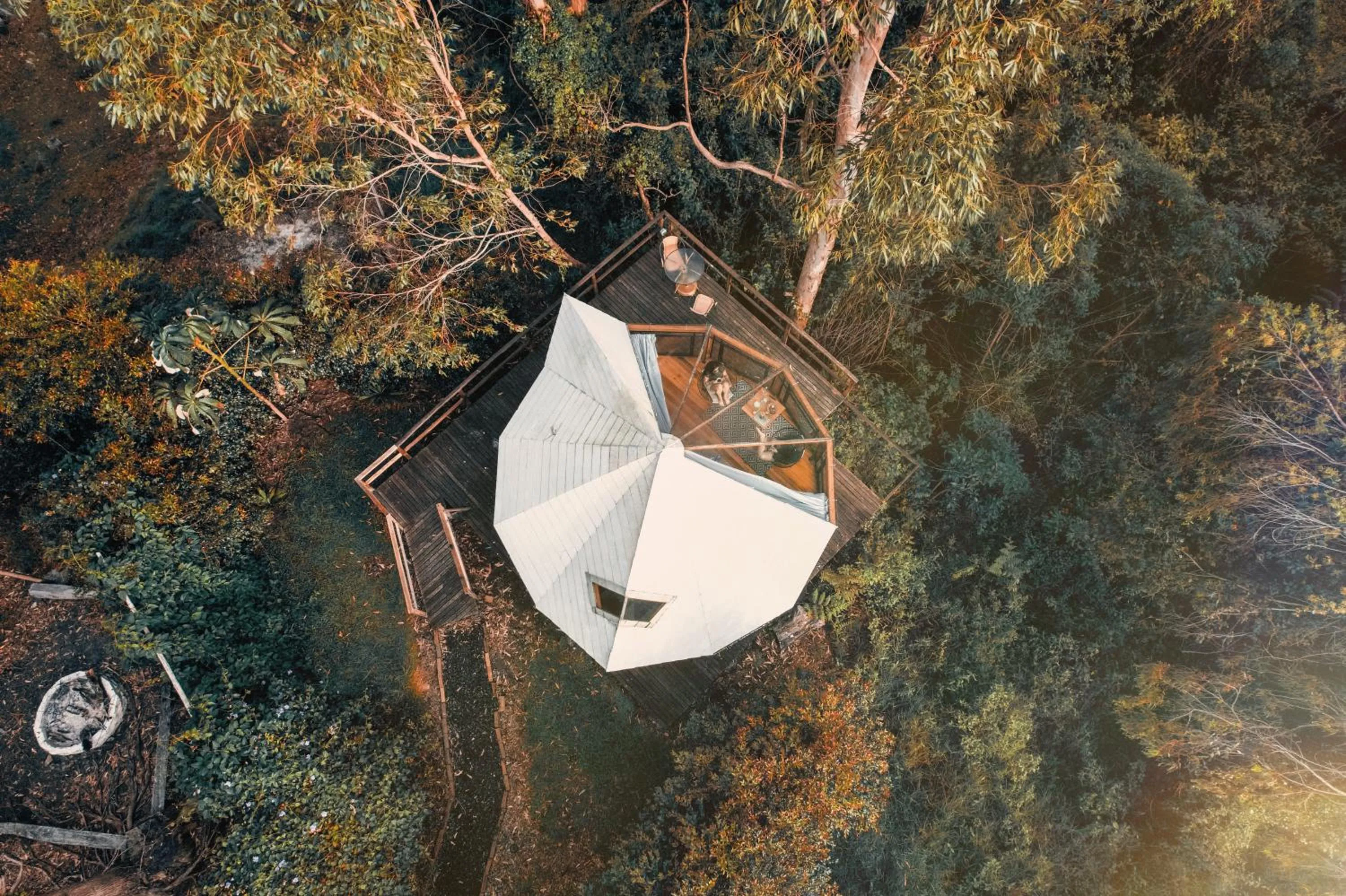 Bird's eye view in Glamping Lumbre