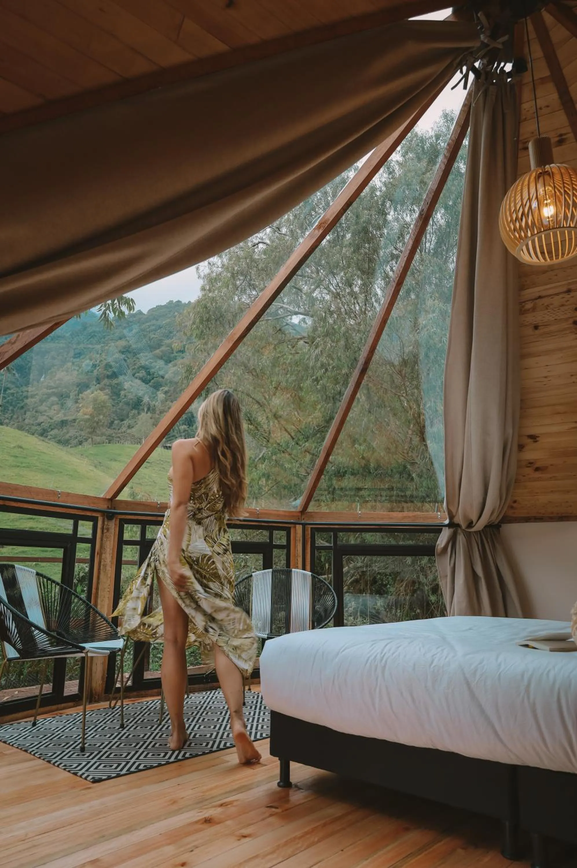 People, Bed in Glamping Lumbre