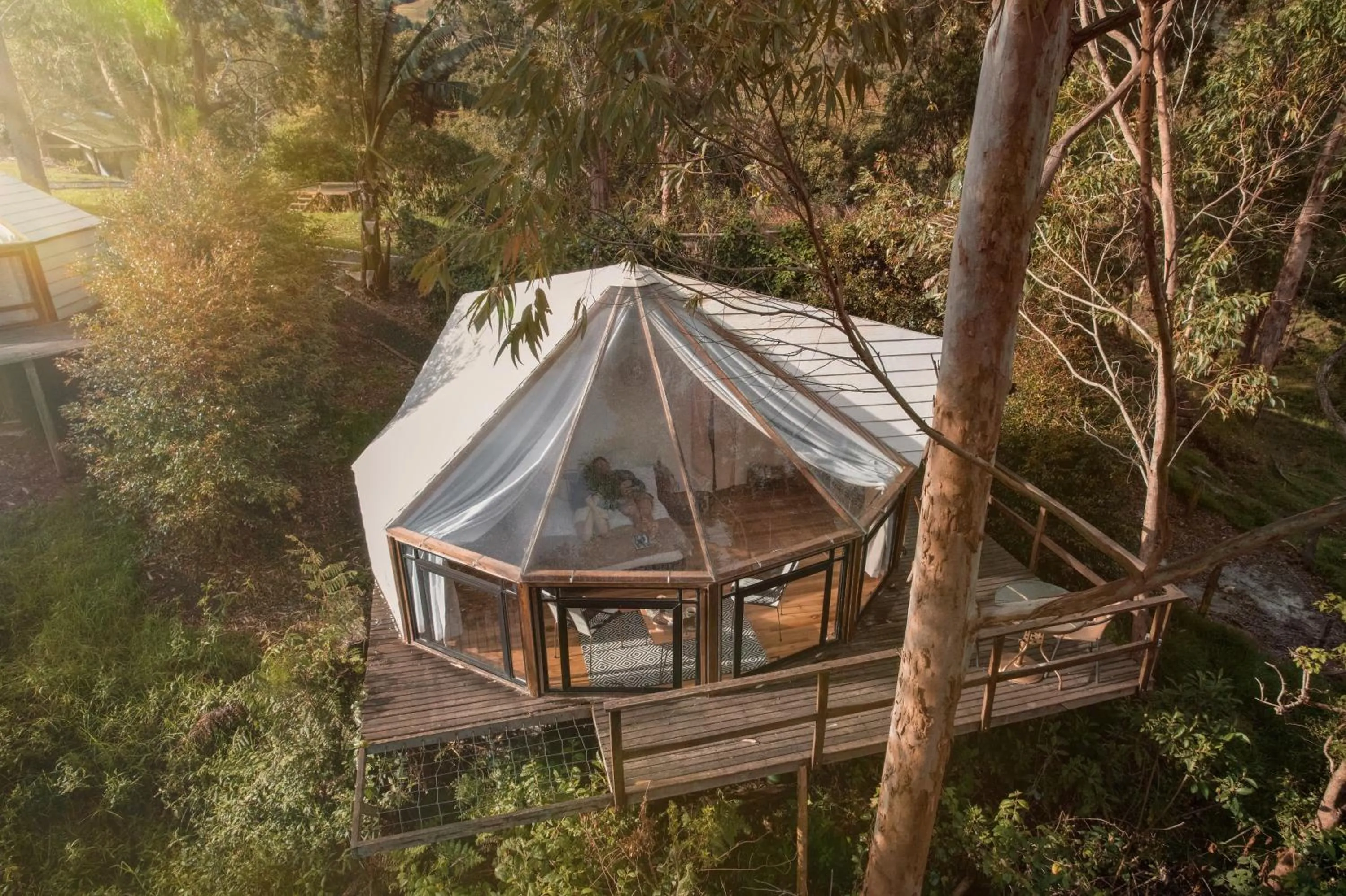 Bird's eye view in Glamping Lumbre