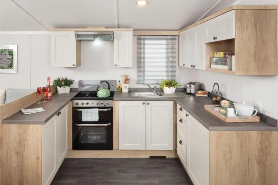 Kitchen or kitchenette in Cardigan Bay Holiday Park