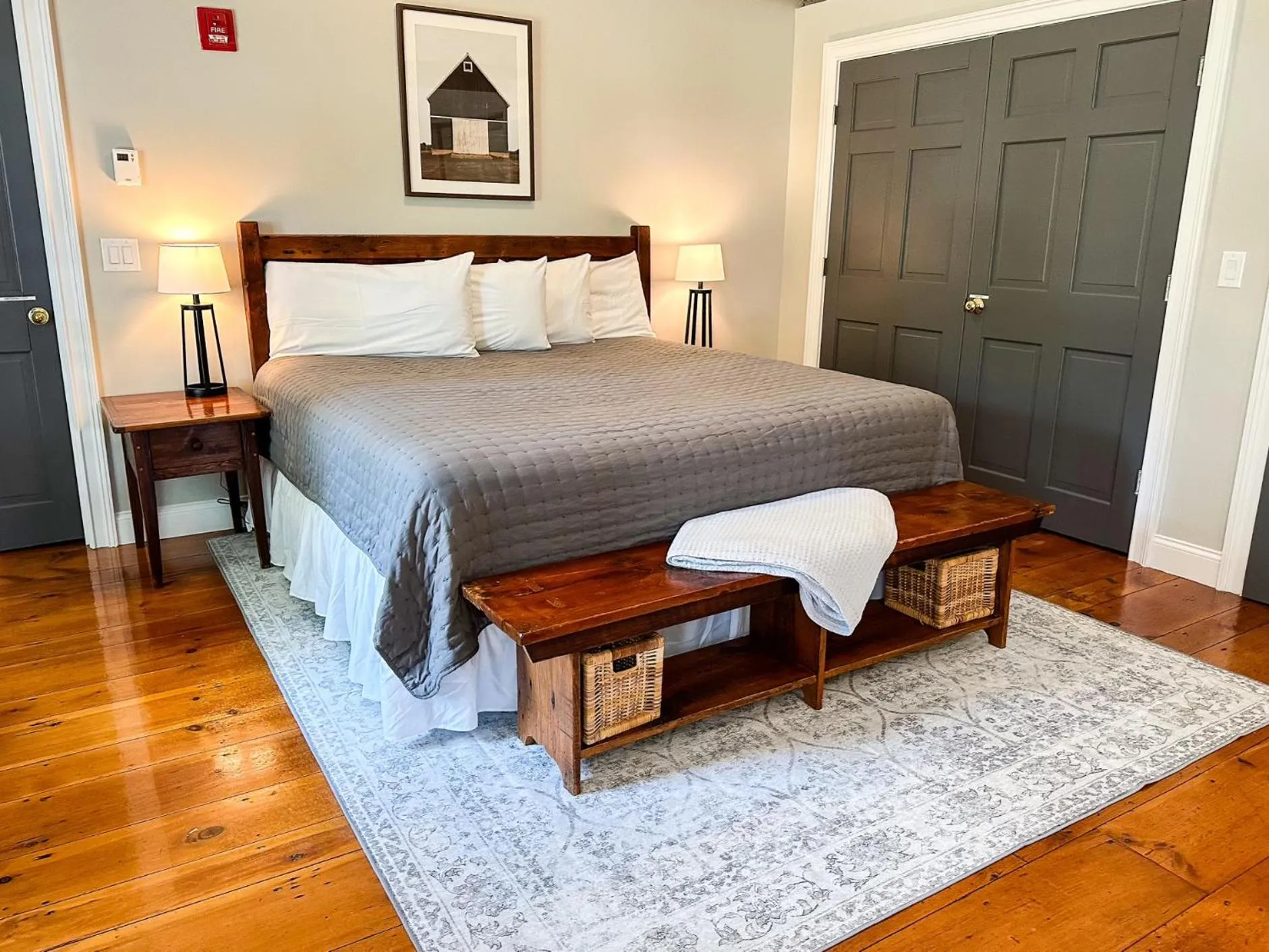 Bed in The Black Walnut Inn