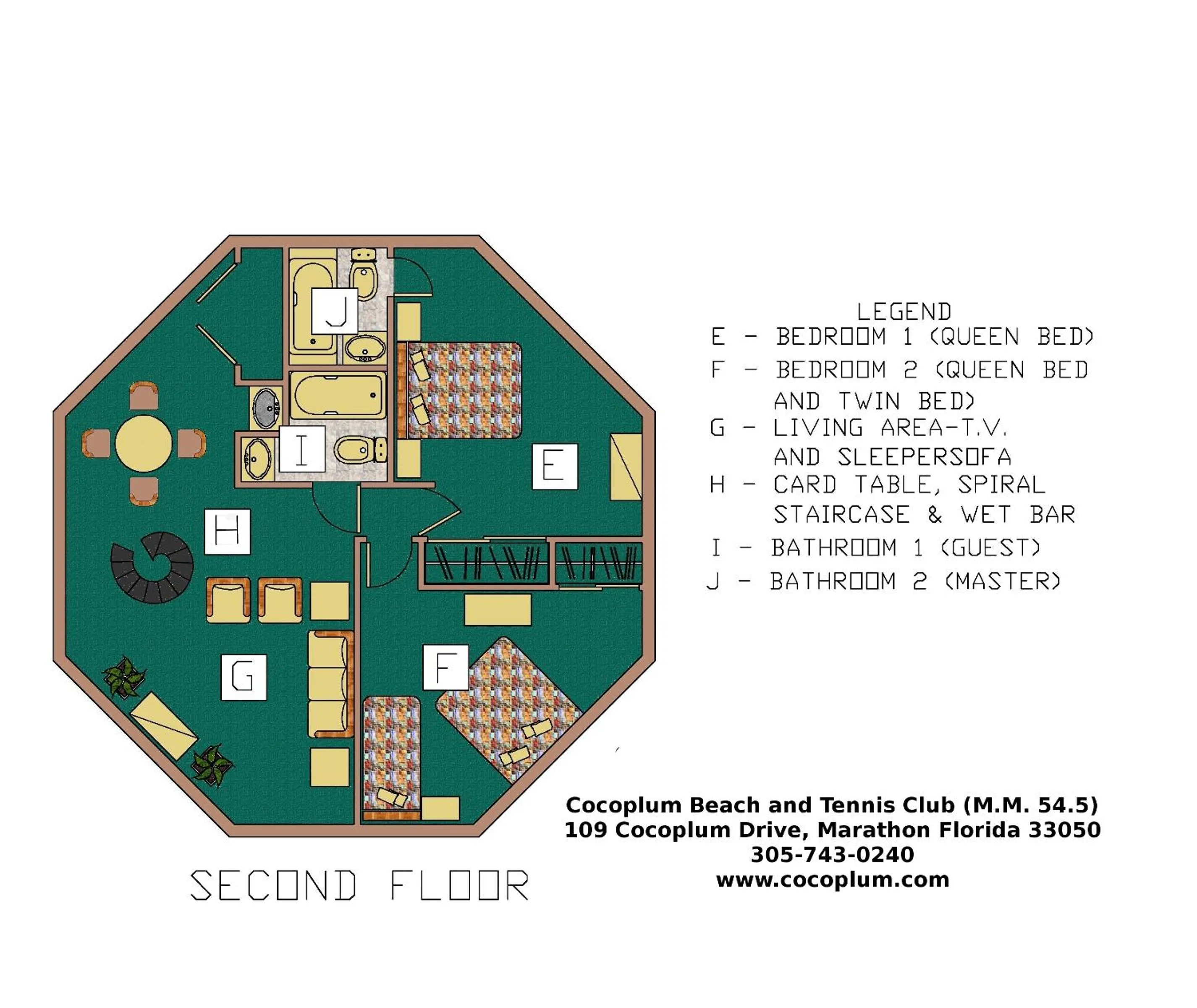 Floor plan in Coco Plum Beach & Tennis Club & Marina