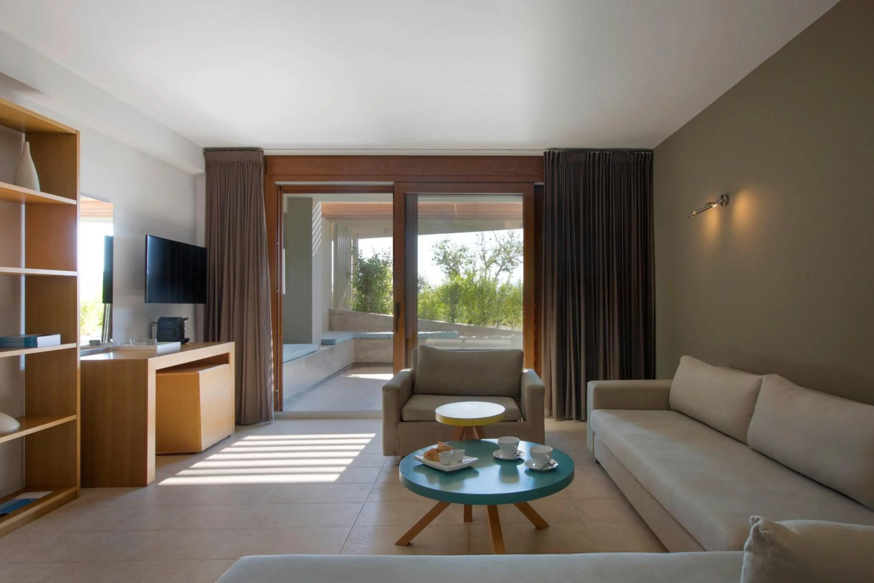 Seating area in Thalatta Seaside Hotel