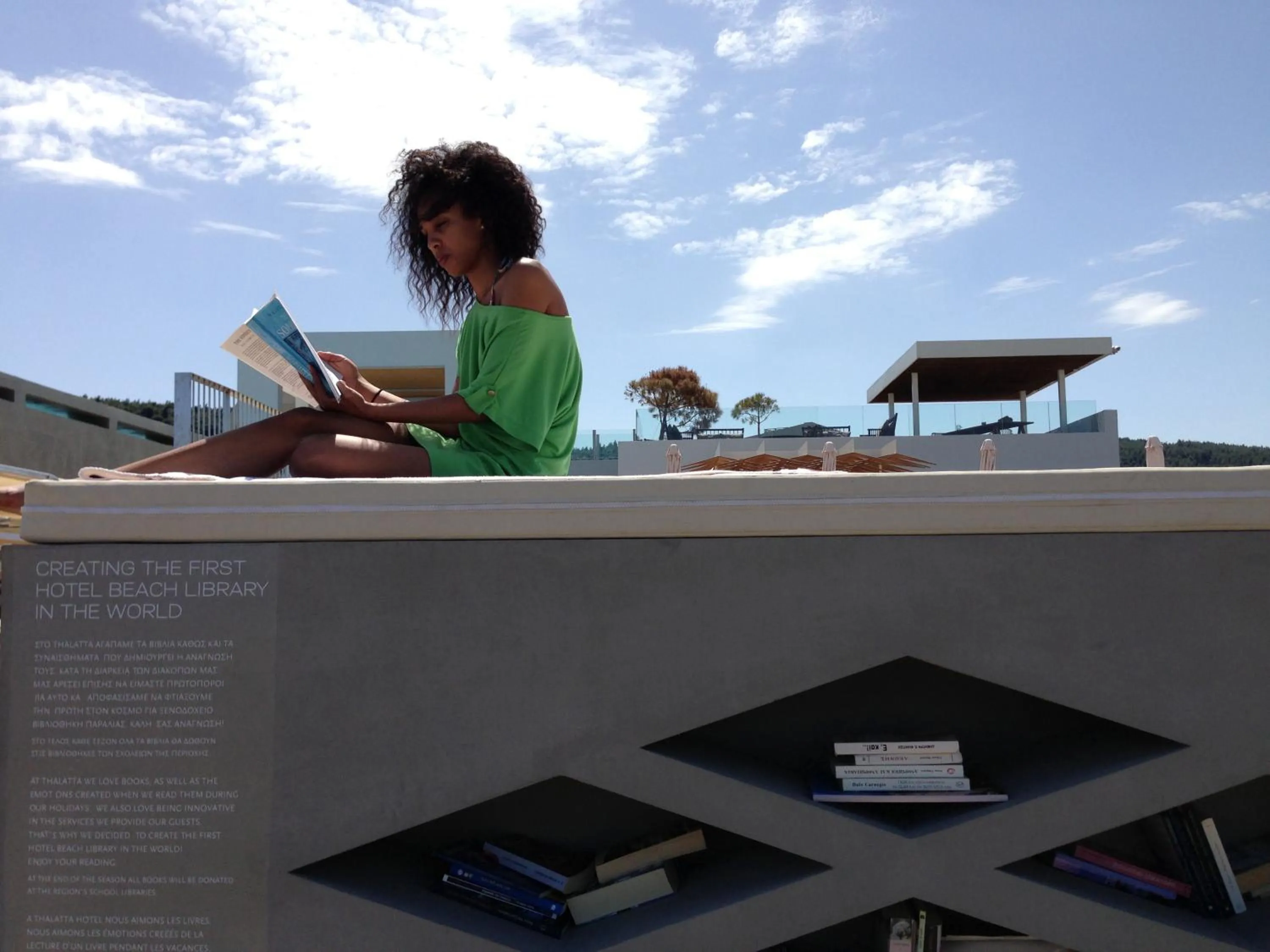 Library in Thalatta Seaside Hotel