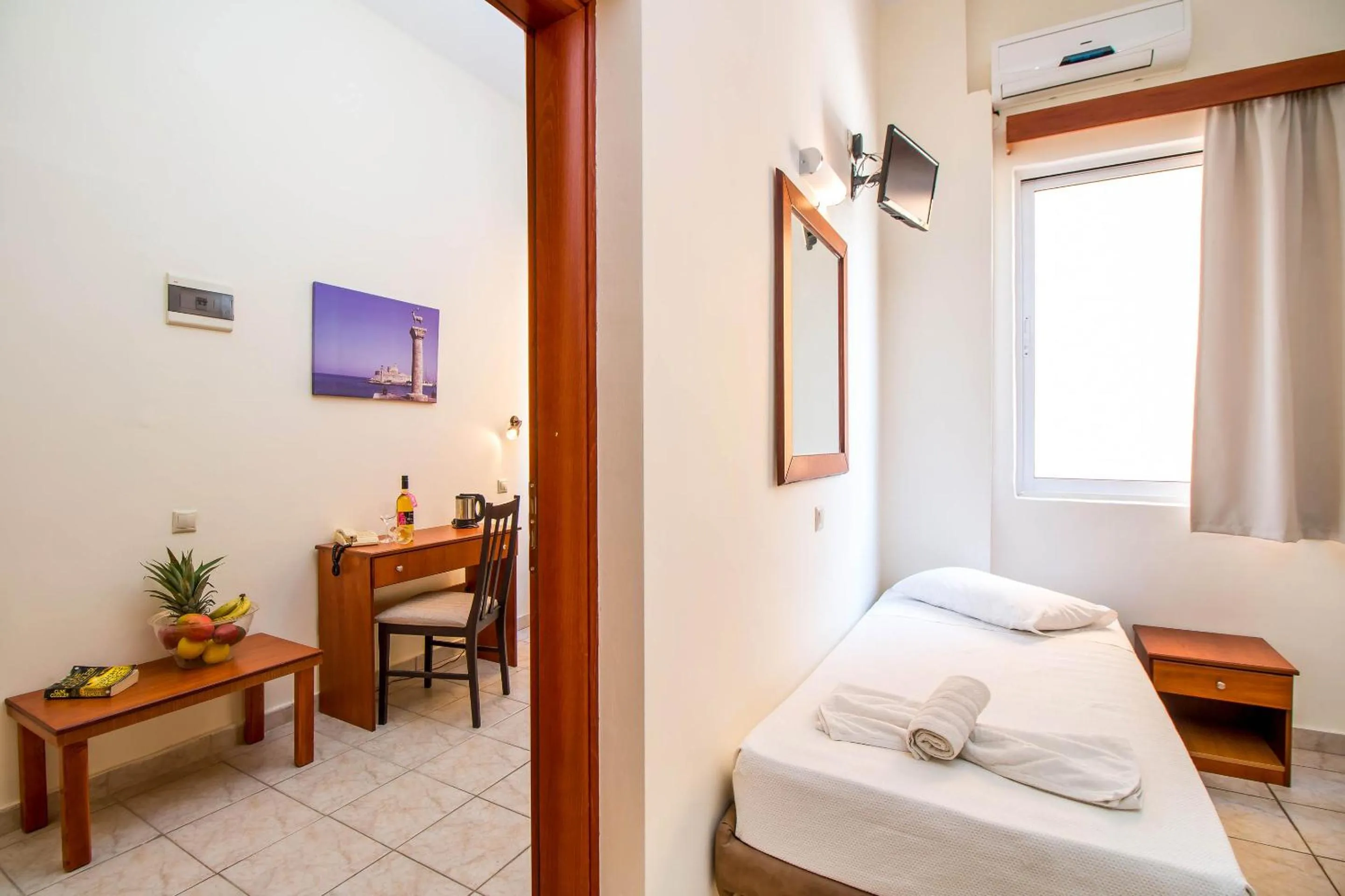 Seating area, Bed in Filmar Hotel, Ixia, Rhodes