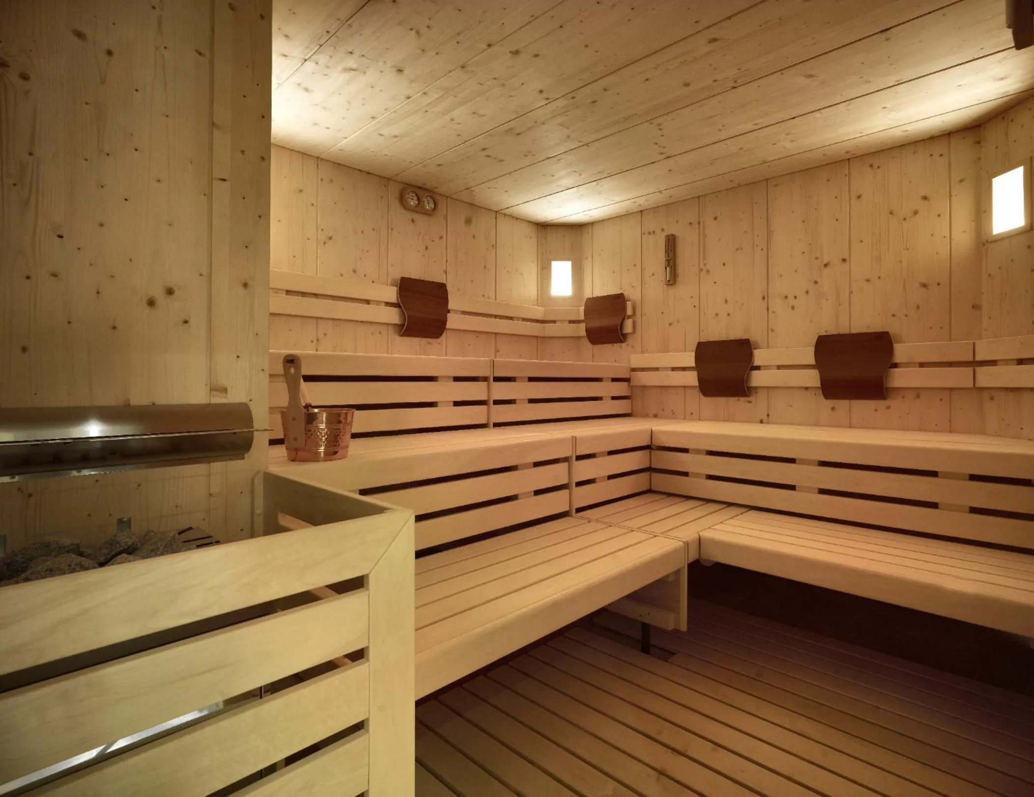 Sauna in Color Home Suite Apartments