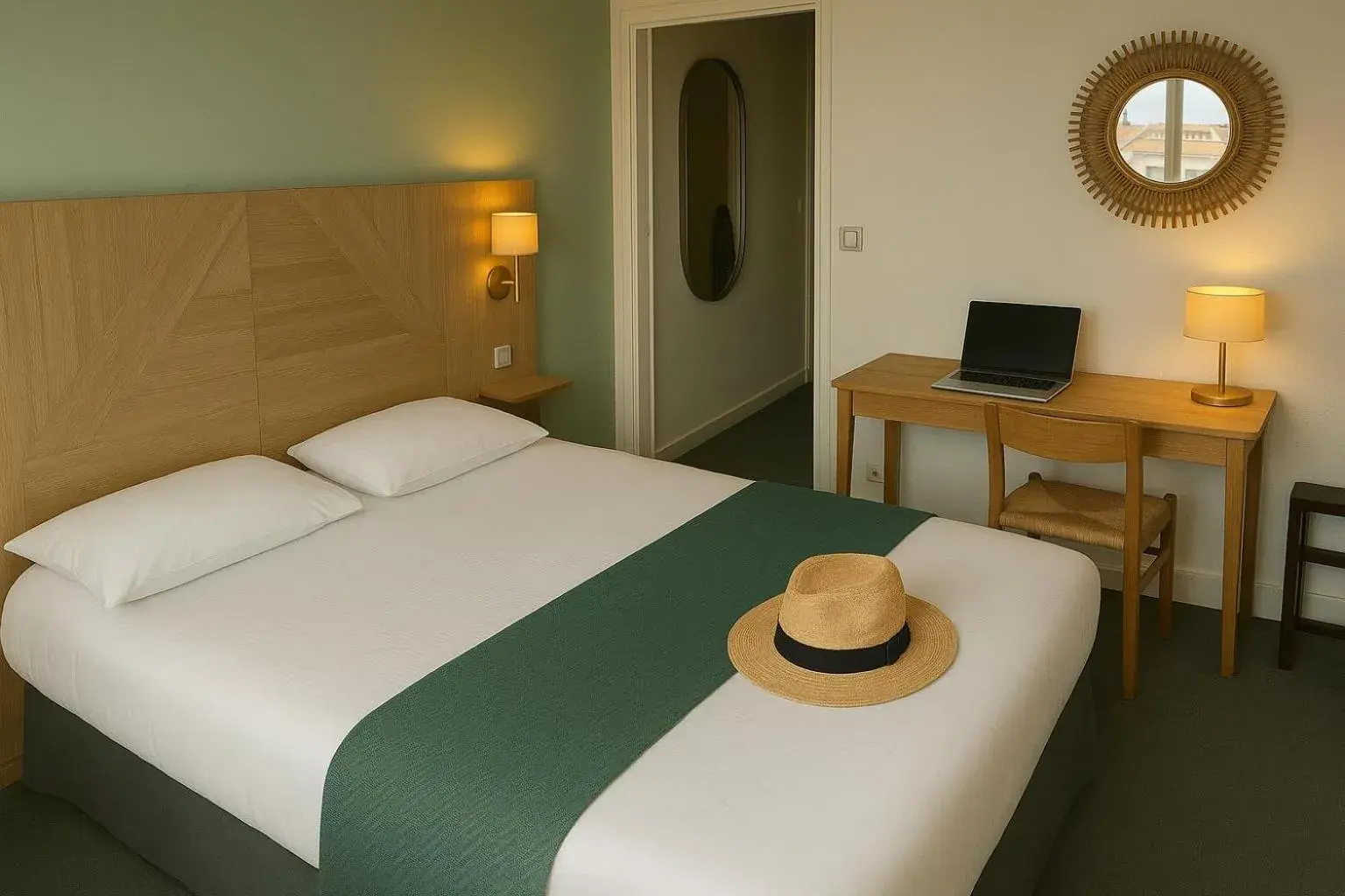 View (from property/room), Bed in Cit'Hotel Logis De Brou, Bourg en Bresse View (from property/room), Bed in Cit'Hotel Logis De Brou, Bourg en Bresse