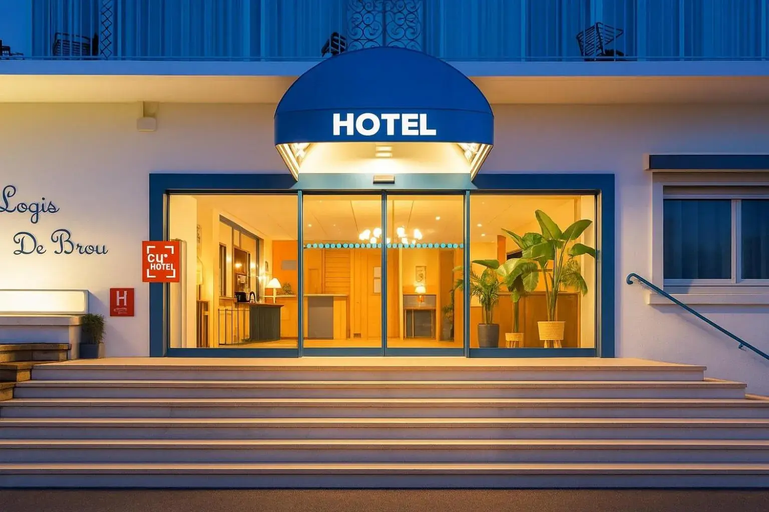 Facade/entrance in Cit'Hotel Logis De Brou, Bourg en Bresse Facade/entrance in Cit'Hotel Logis De Brou, Bourg en Bresse