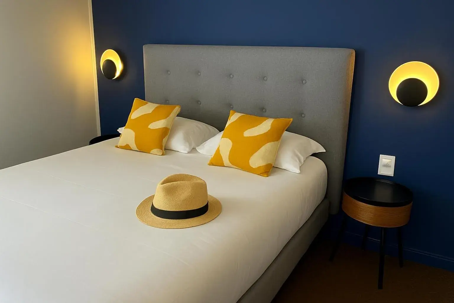 Bed in Cit'Hotel Logis De Brou, Bourg en Bresse Bed in Cit'Hotel Logis De Brou, Bourg en Bresse