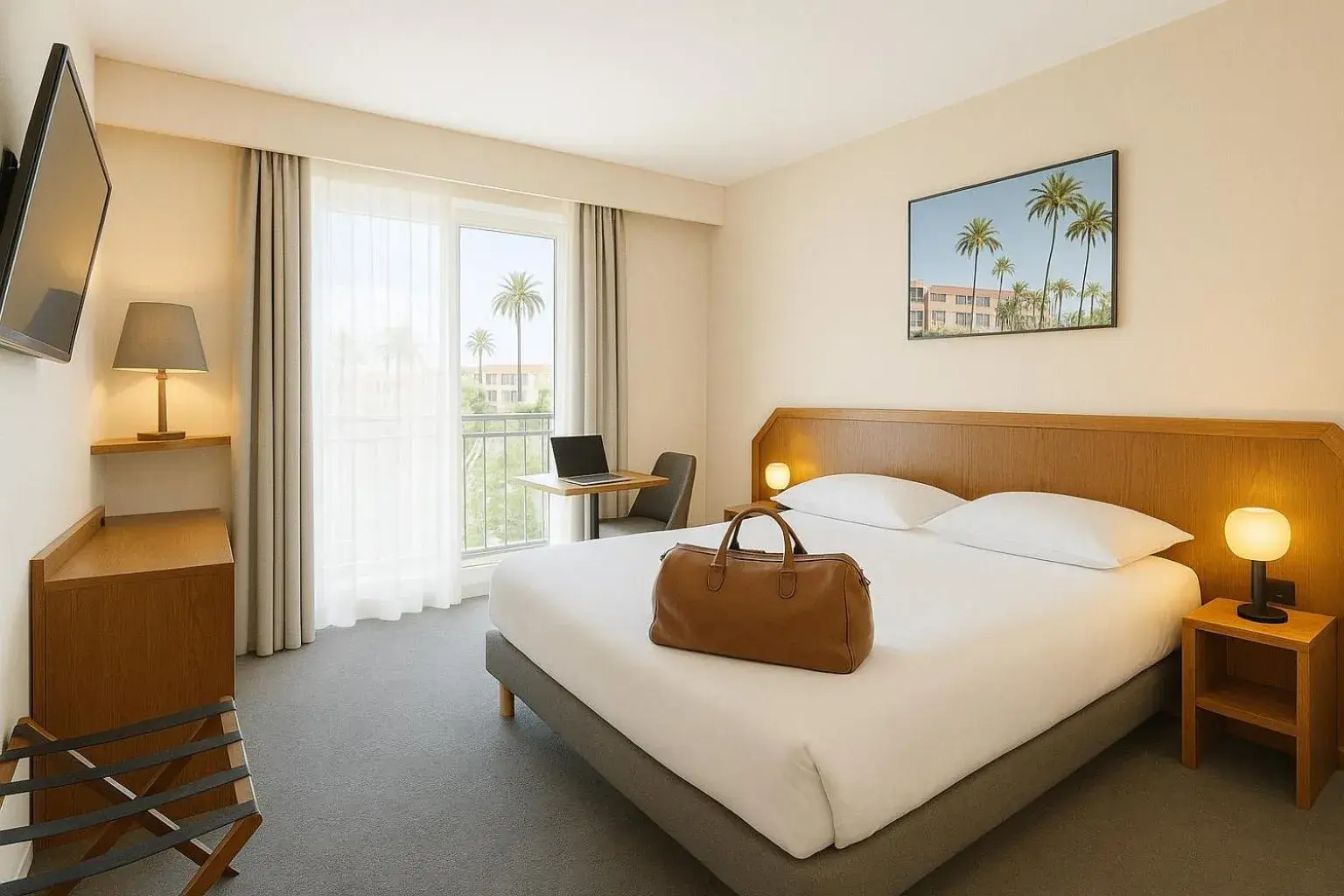 Bed in Cit'Hotel Logis De Brou, Bourg en Bresse Bed in Cit'Hotel Logis De Brou, Bourg en Bresse