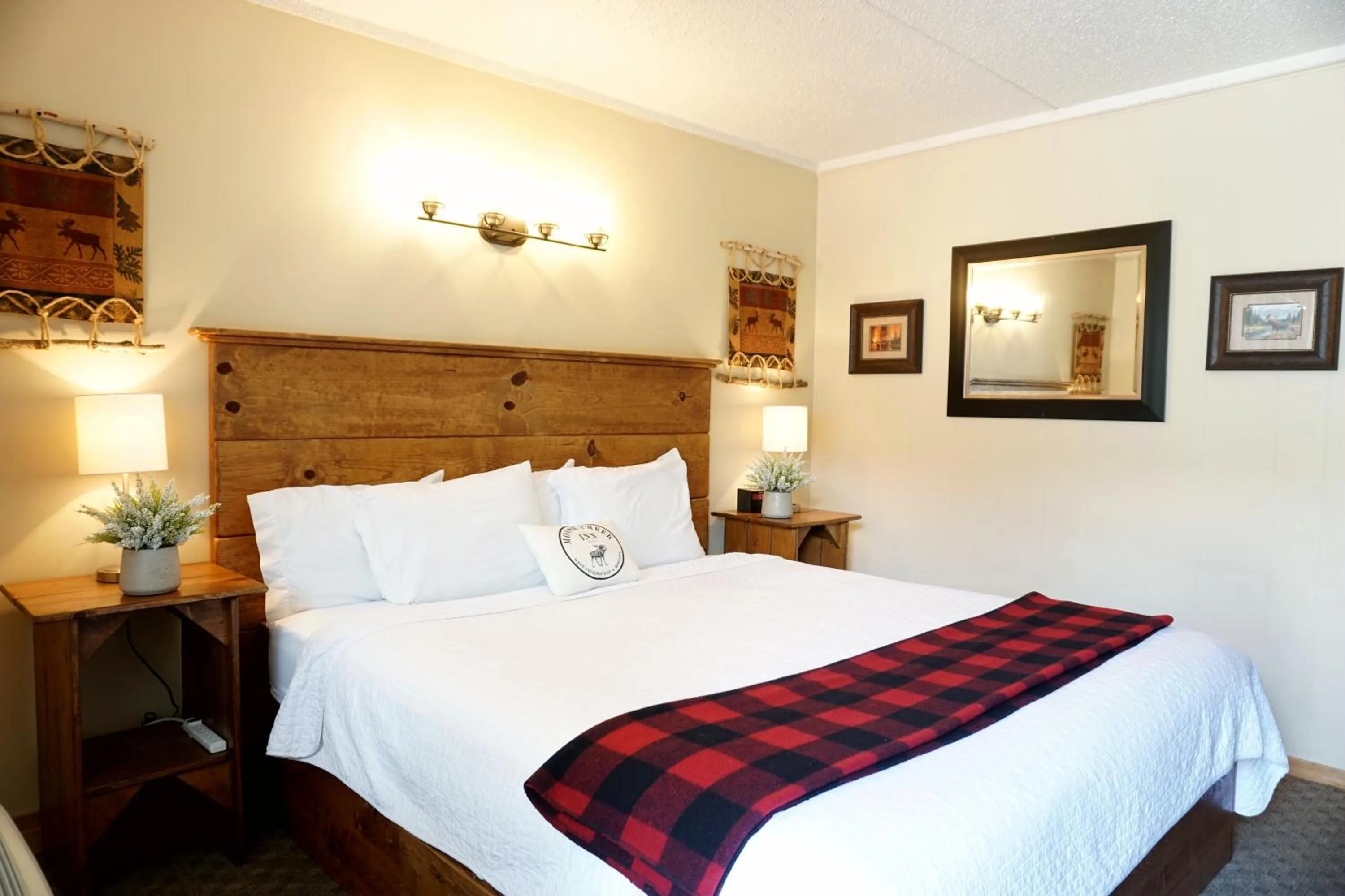 Bed in Moose Creek Inn