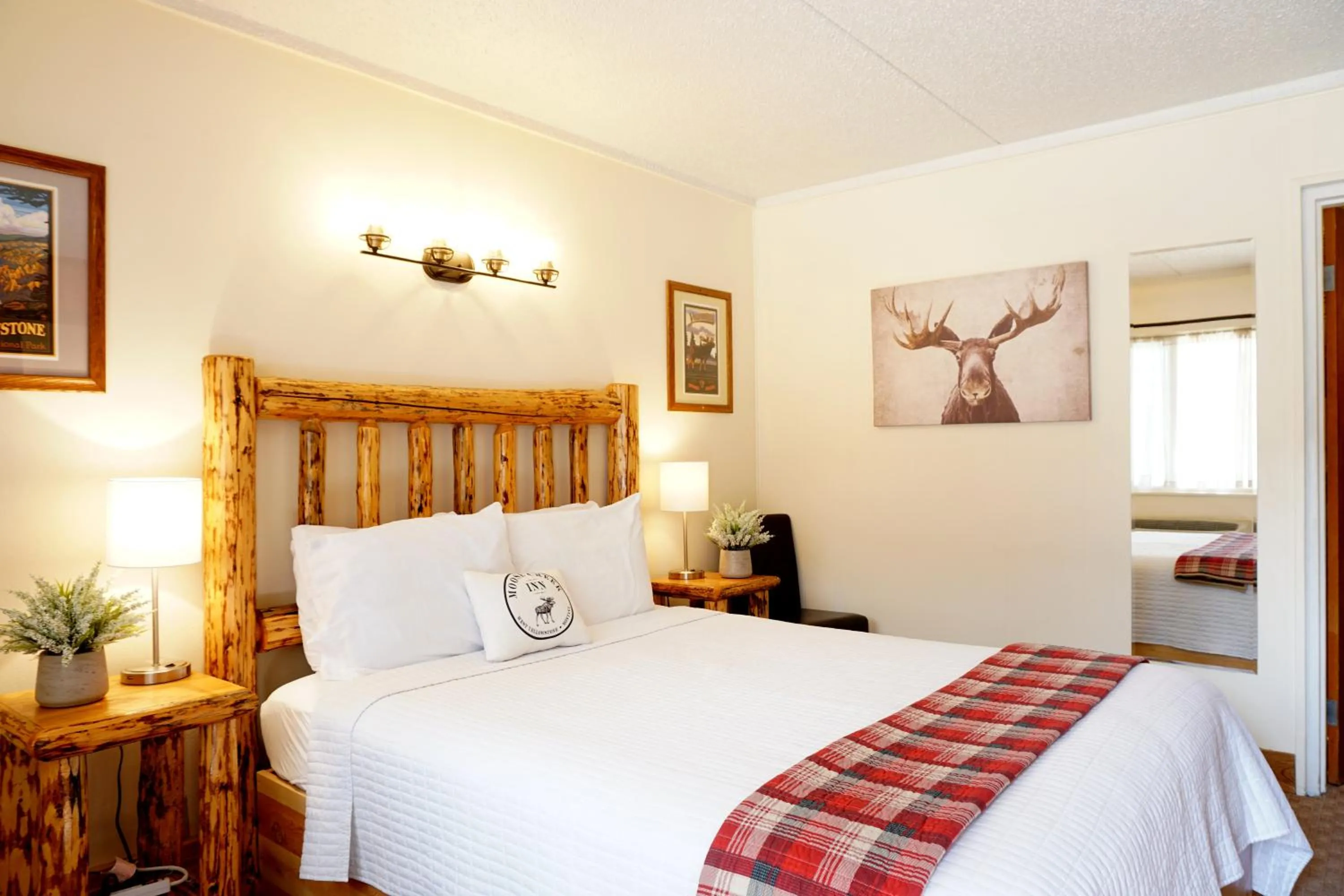 Bed in Moose Creek Inn
