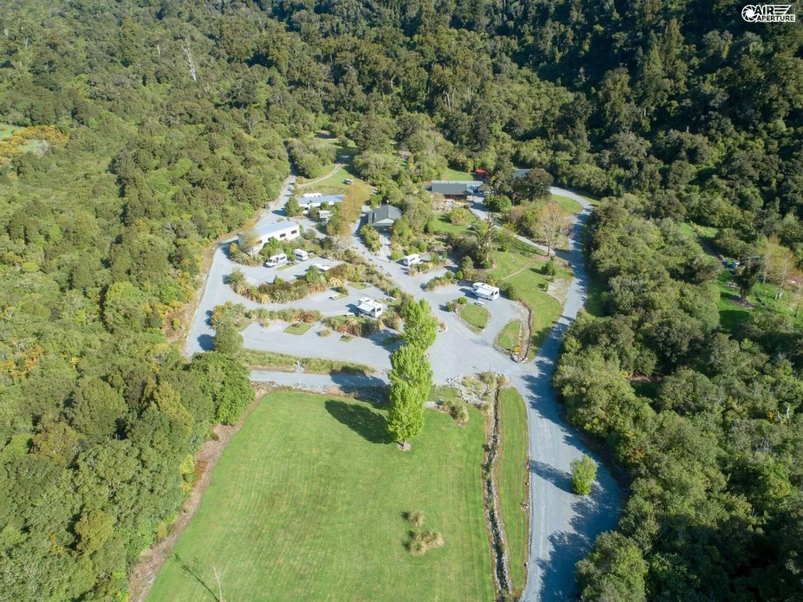 Bird's eye view in Jackson's Retreat Alpine Holiday Park
