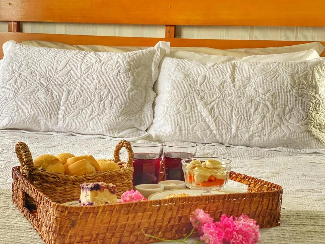 Bed in Pousada Flor De Canela