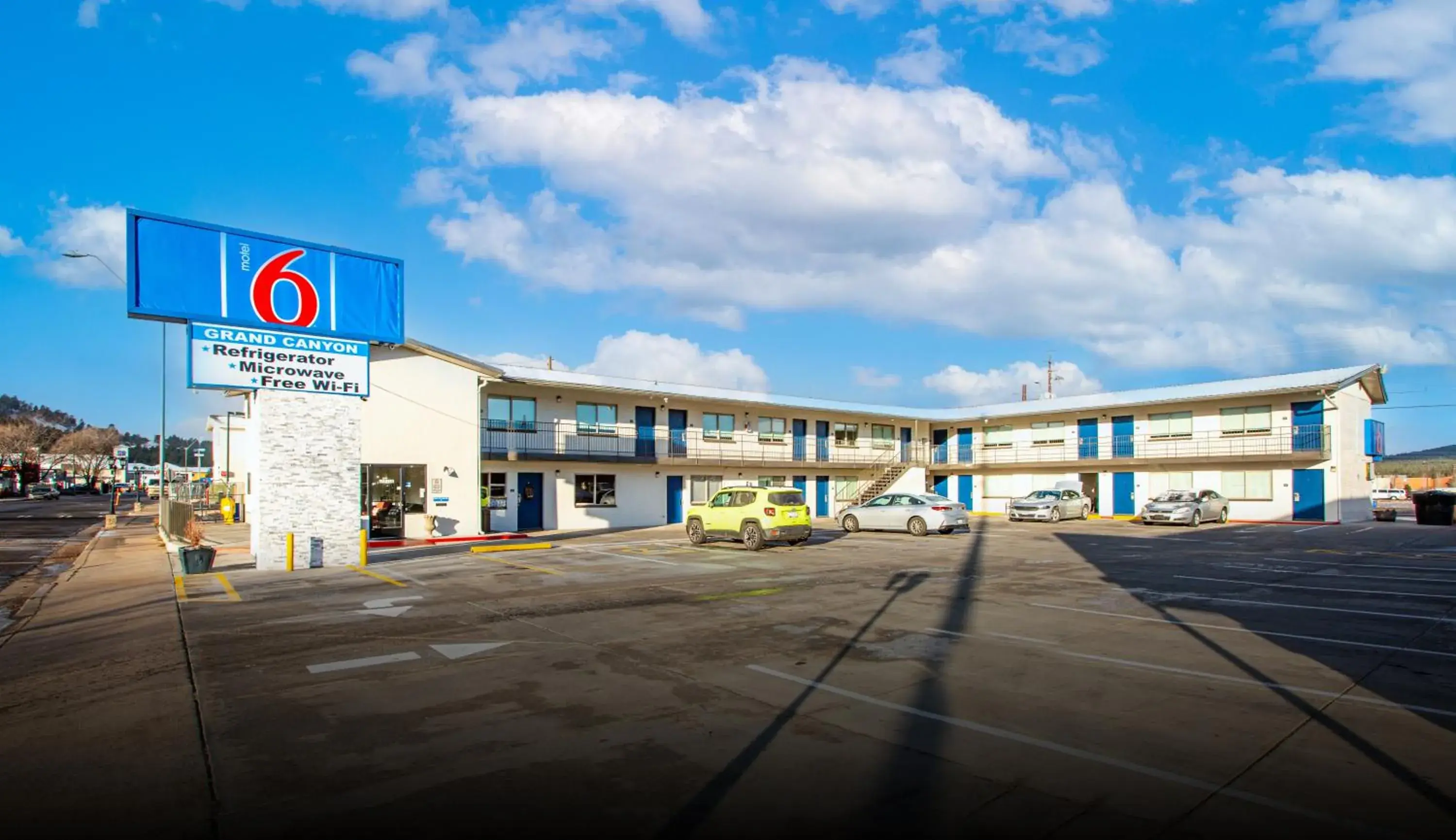 Property building in Motel 6 Williams AZ Downtown Grand Canyon Property building in Motel 6 Williams AZ Downtown Grand Canyon