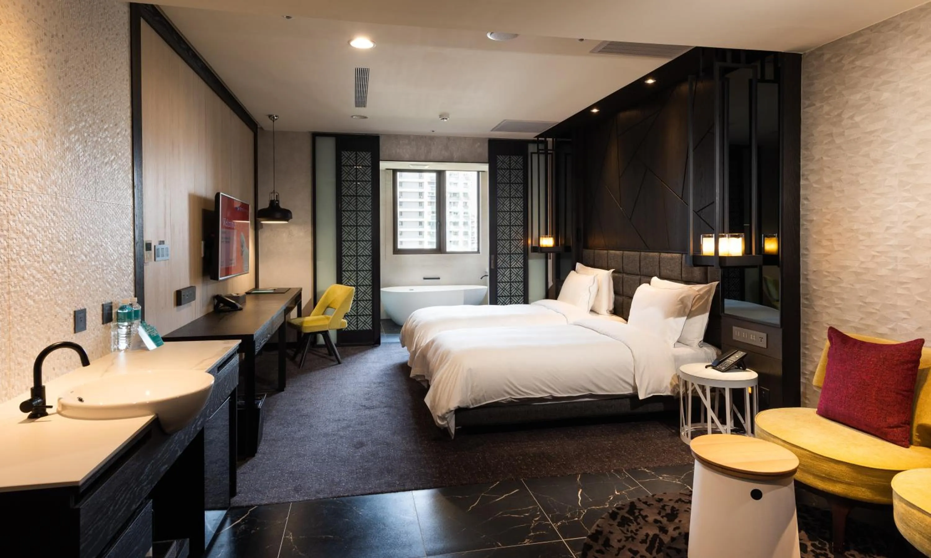 Bed in Hotel Château Anping