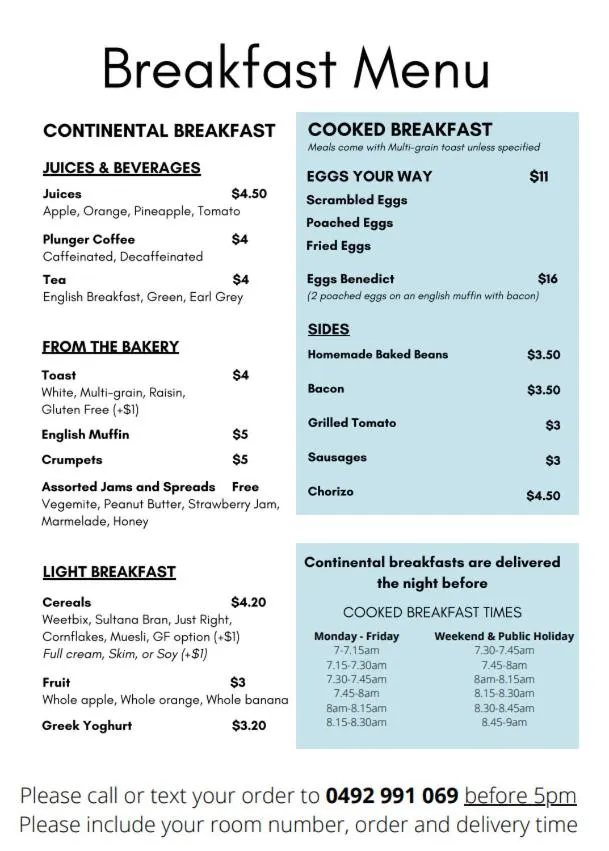 Breakfast in Alexandra Place