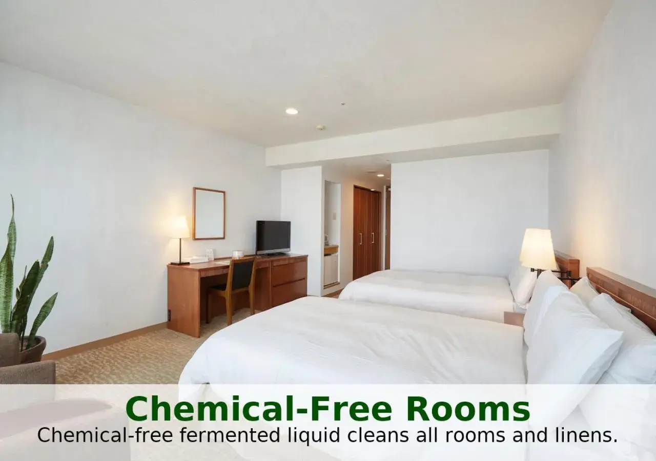 Guests, Bed in EM Wellness Kurashinohakko Lifestyle Resort Guests, Bed in EM Wellness Kurashinohakko Lifestyle Resort