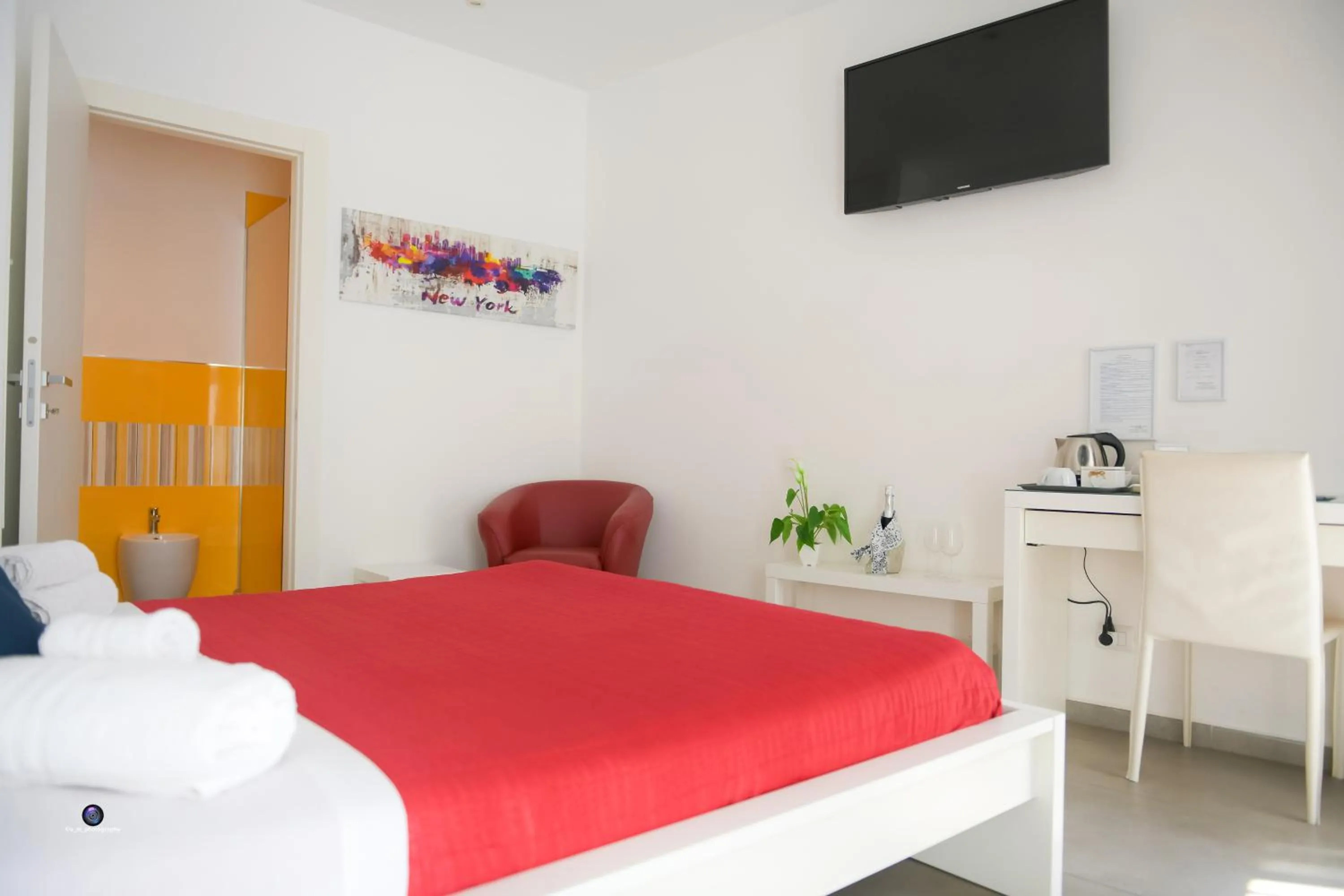 Bed in Palazzo Verdi Holiday Viterbo