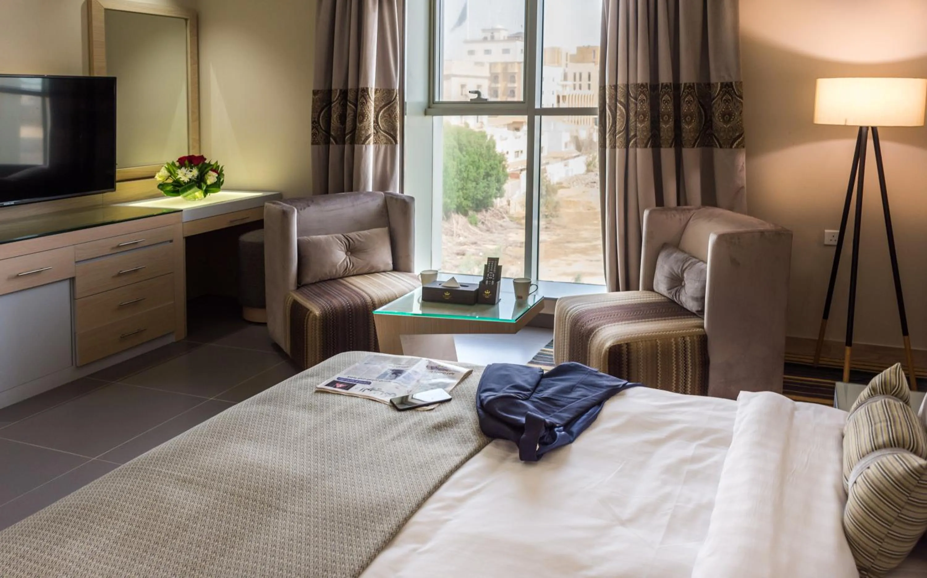 Bedroom, Bed in Ewaa Express Hotel - Al Hamra