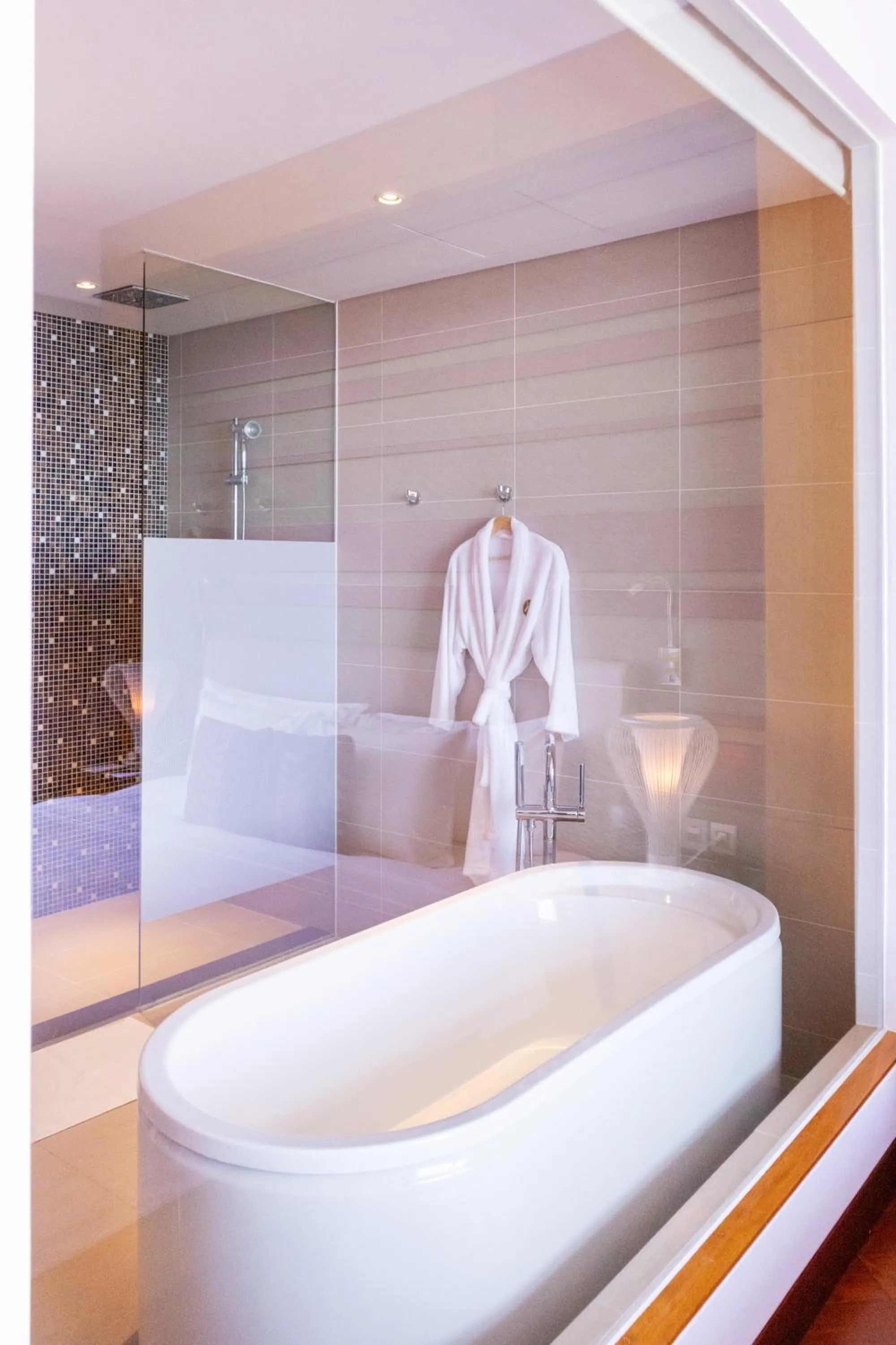 Bathroom, Bed in Grand Mercure Danang