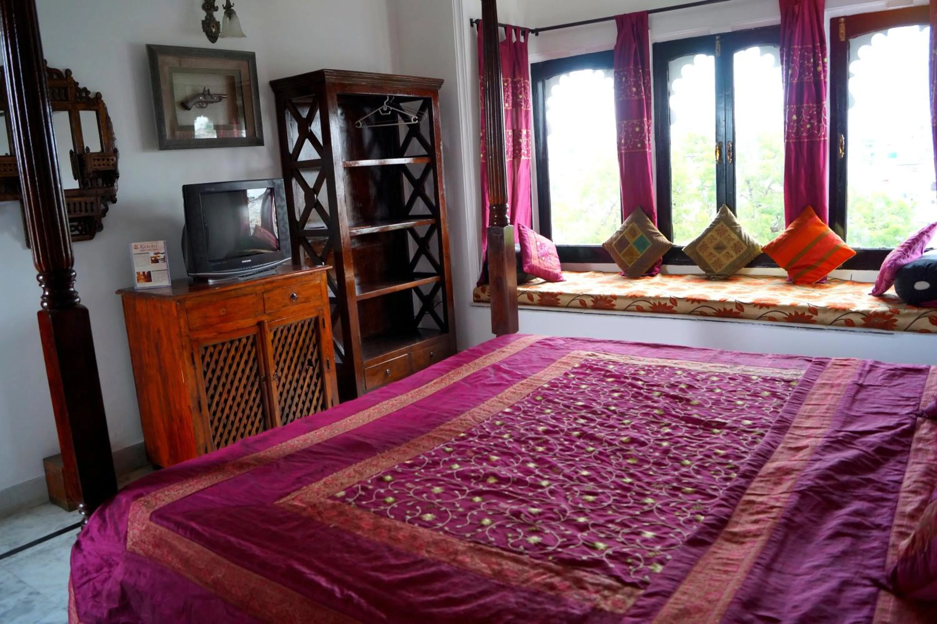 Bed in Karohi Haveli - A Heritage Hotel