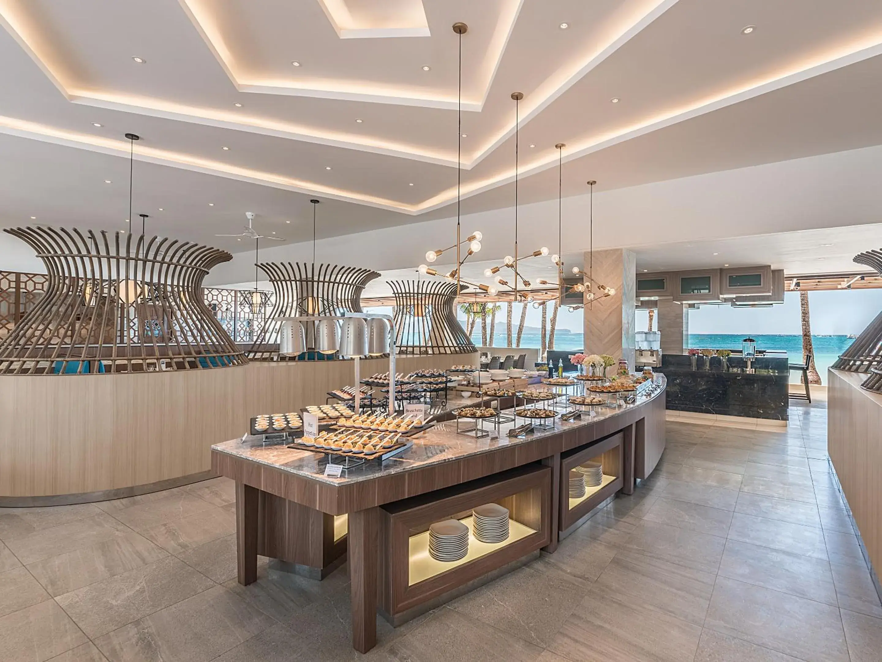 Buffet breakfast in Henann Palm Beach Resort Buffet breakfast in Henann Palm Beach Resort