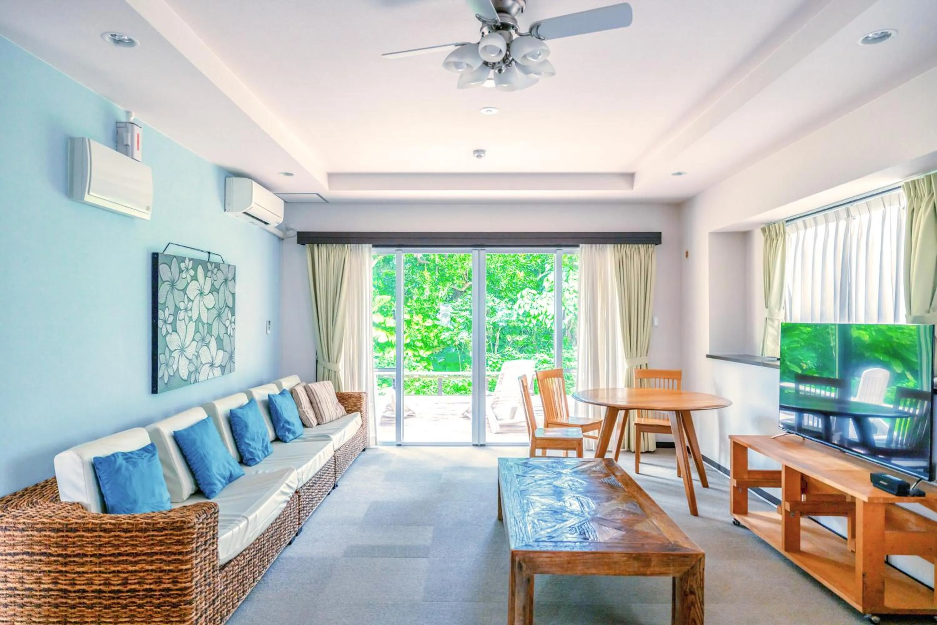 Living room in Scallop Beach Condominium