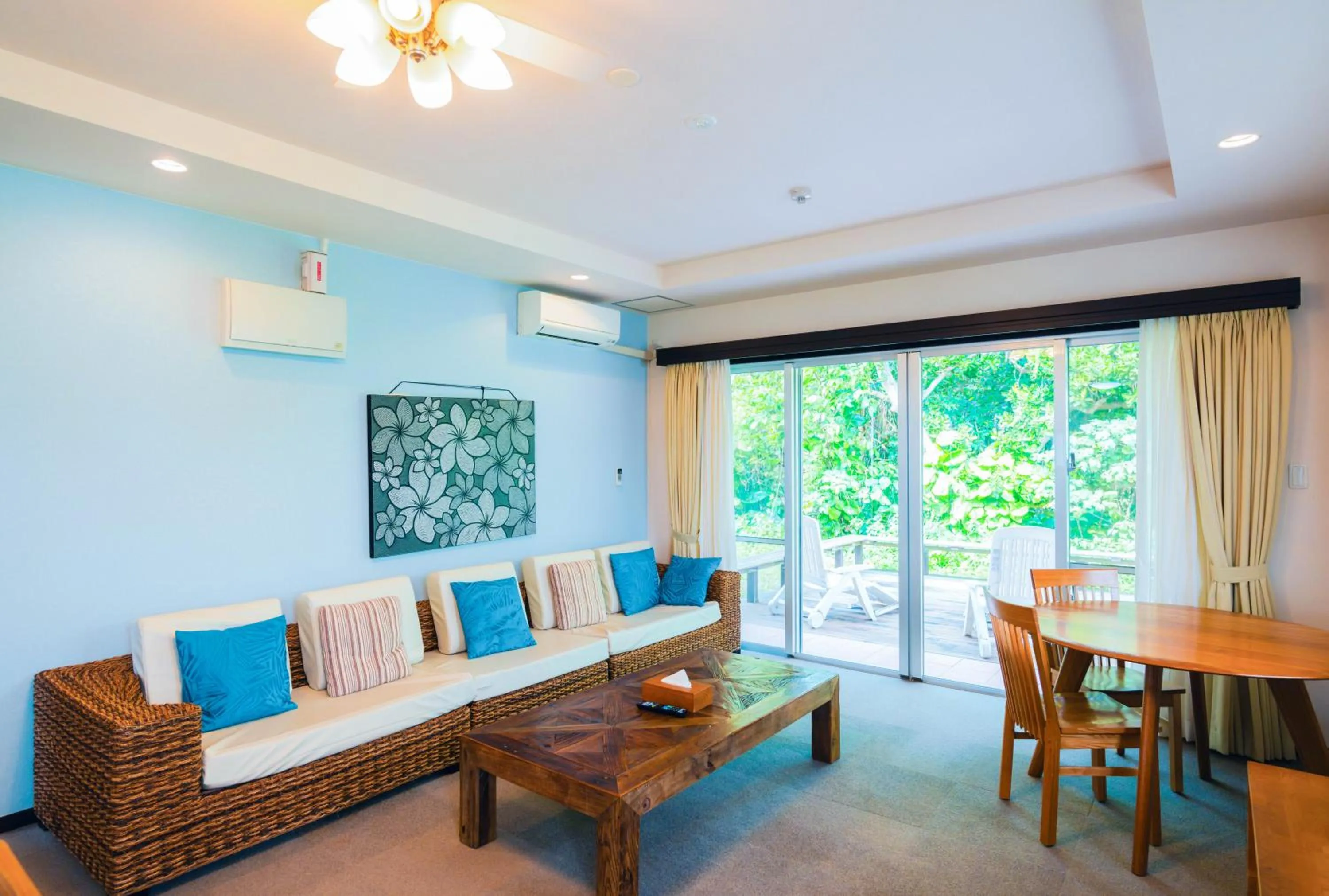 Living room in Scallop Beach Condominium