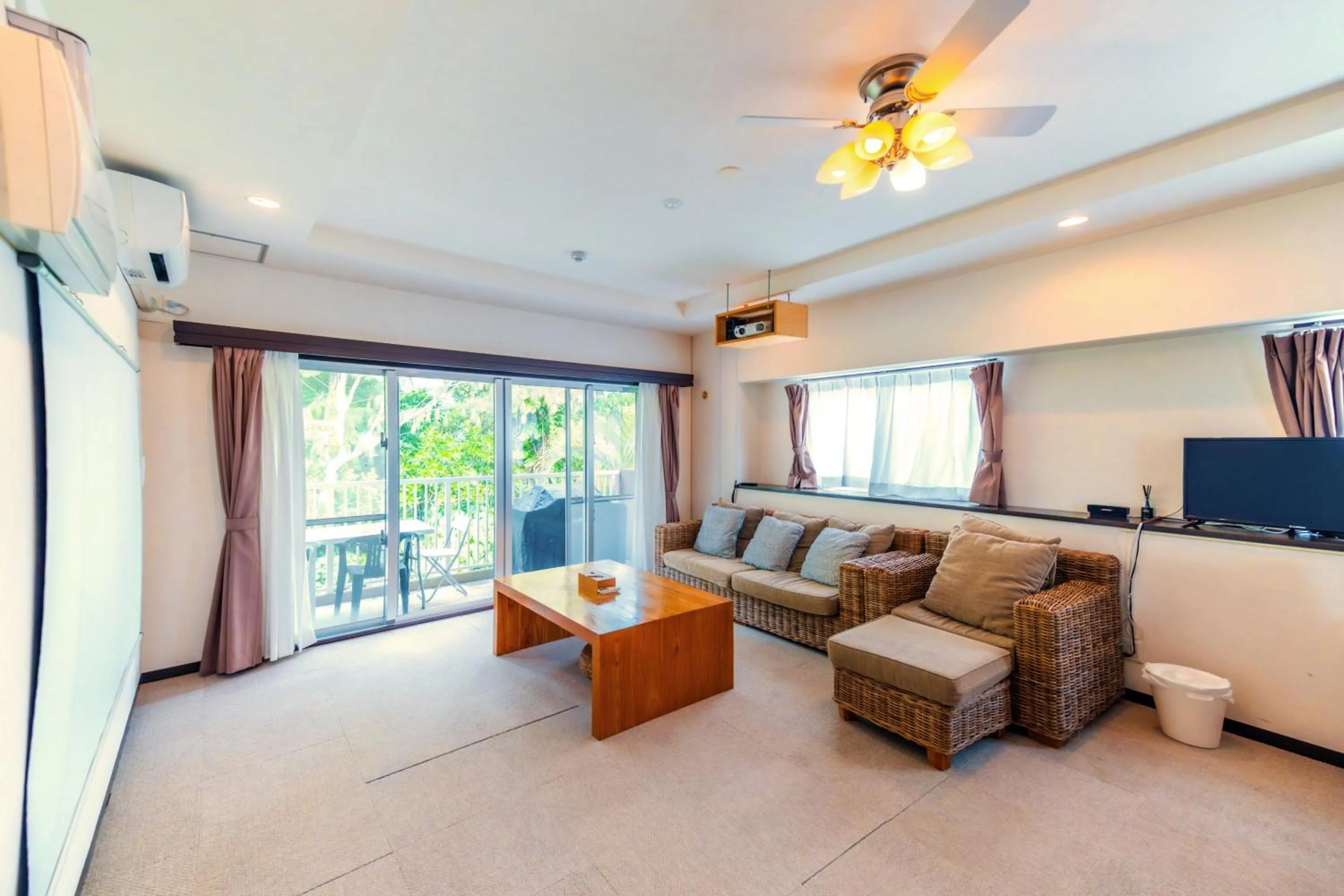 Living room in Scallop Beach Condominium