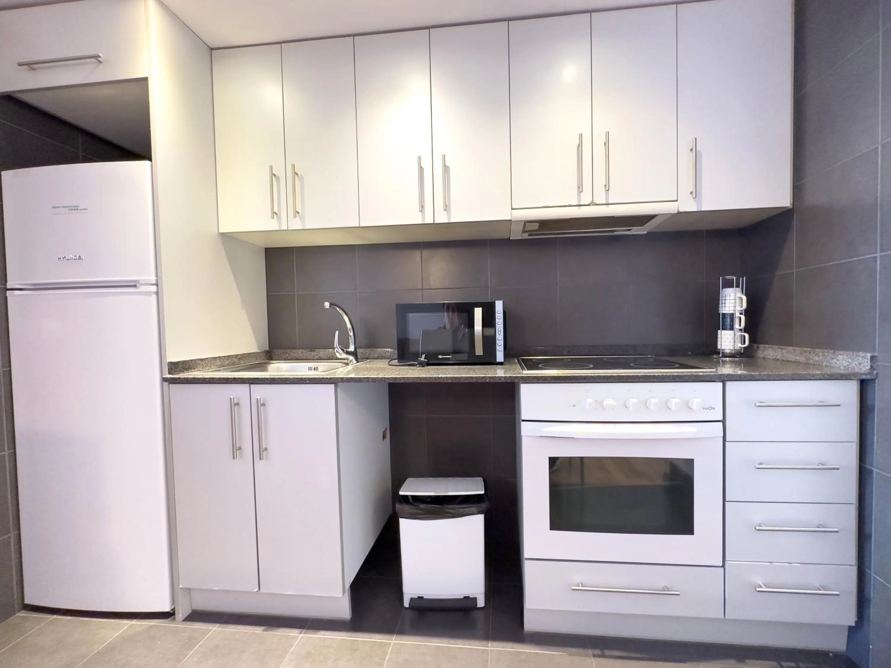 Kitchen or kitchenette in Apartamentos La Solana 3000