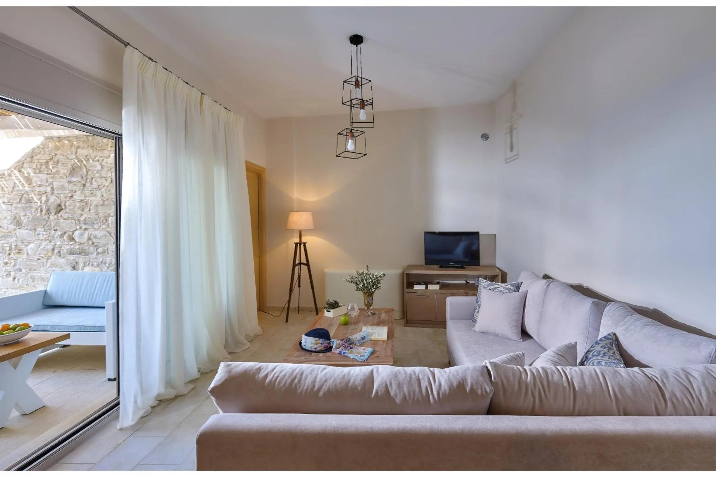 Living room in Elkysti Crete