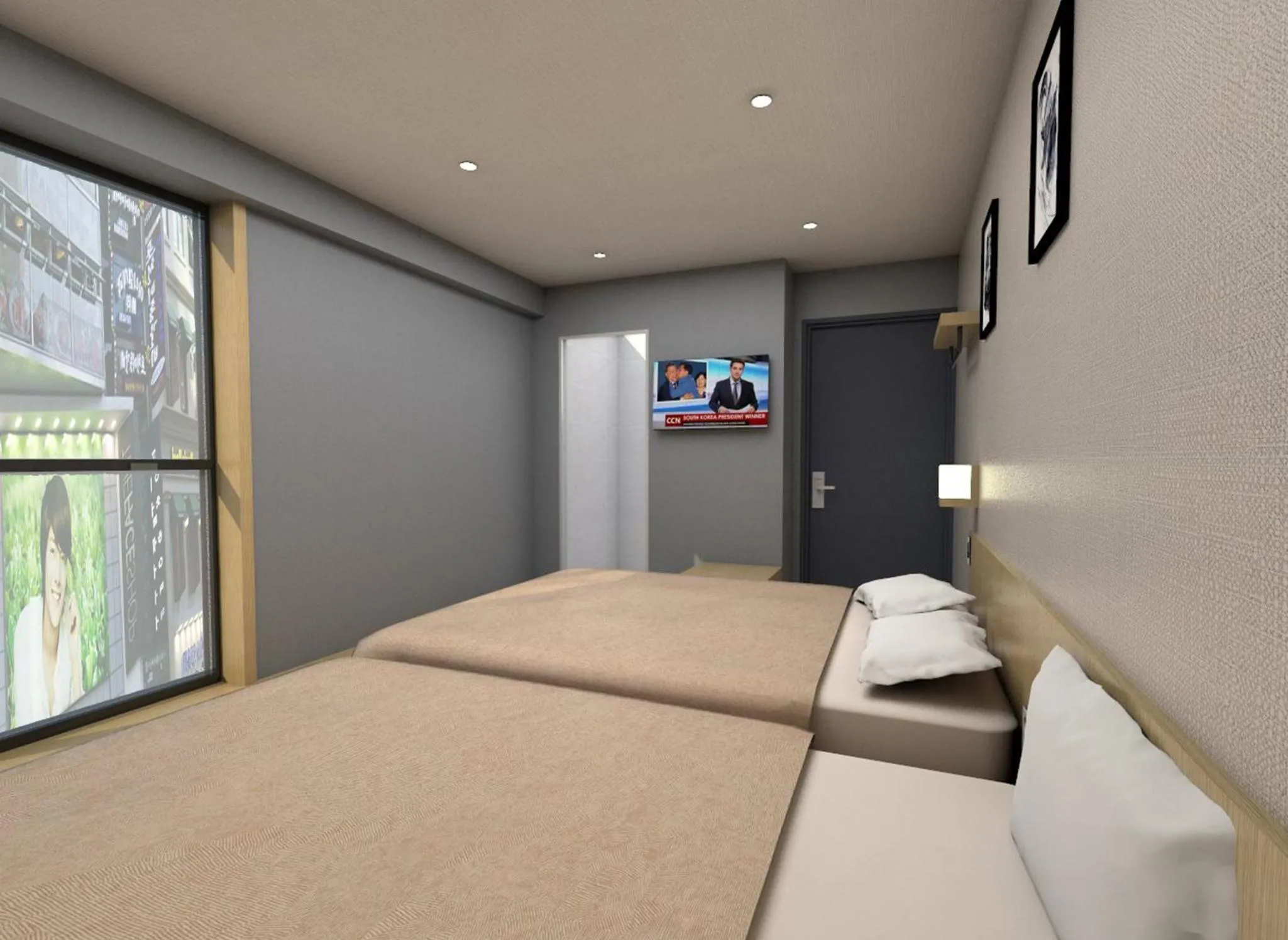 Decorative detail, Bed in Artravel Myeongdong