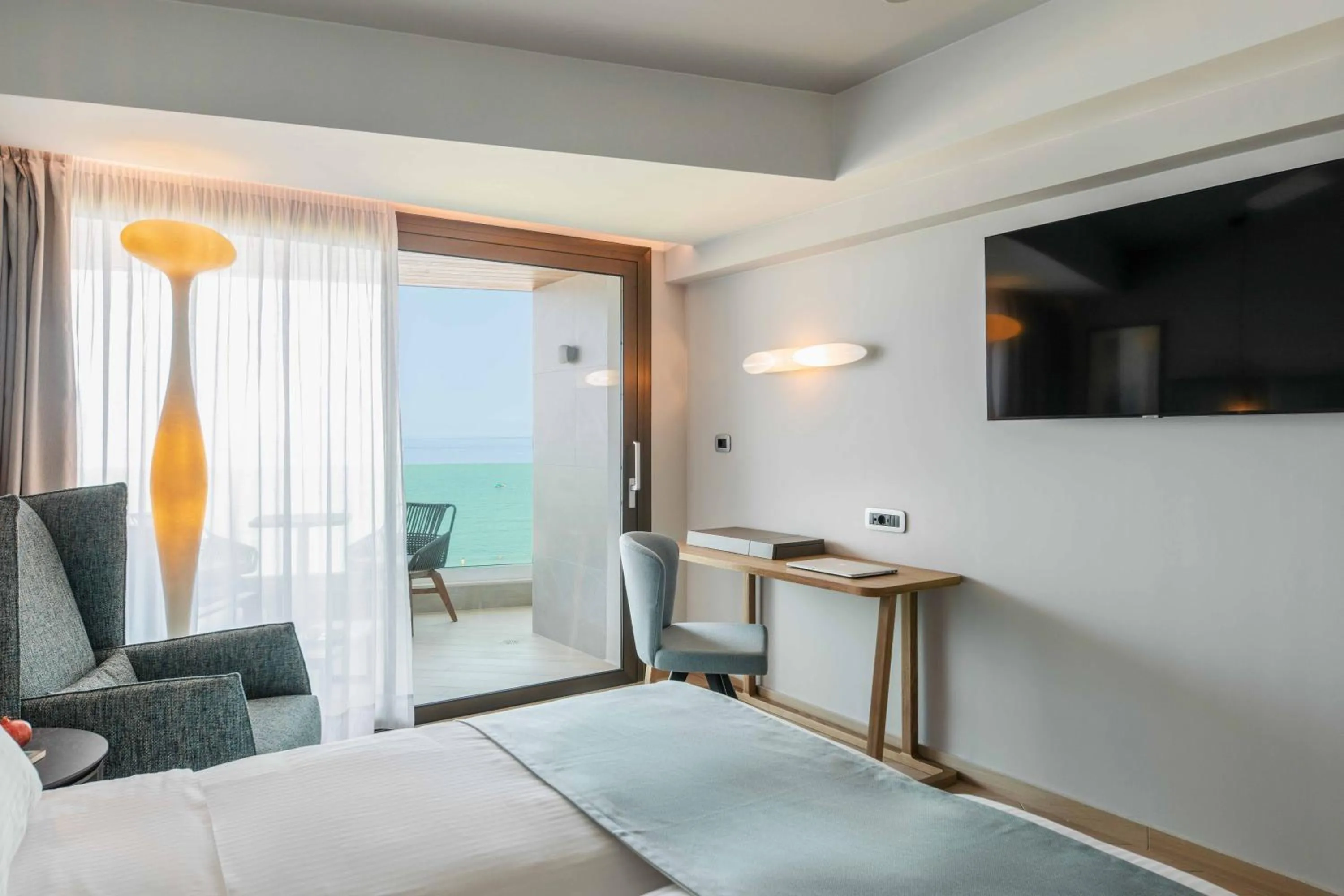 View (from property/room), Bed in BIO BEACH Boutique Hotel - Adults Only