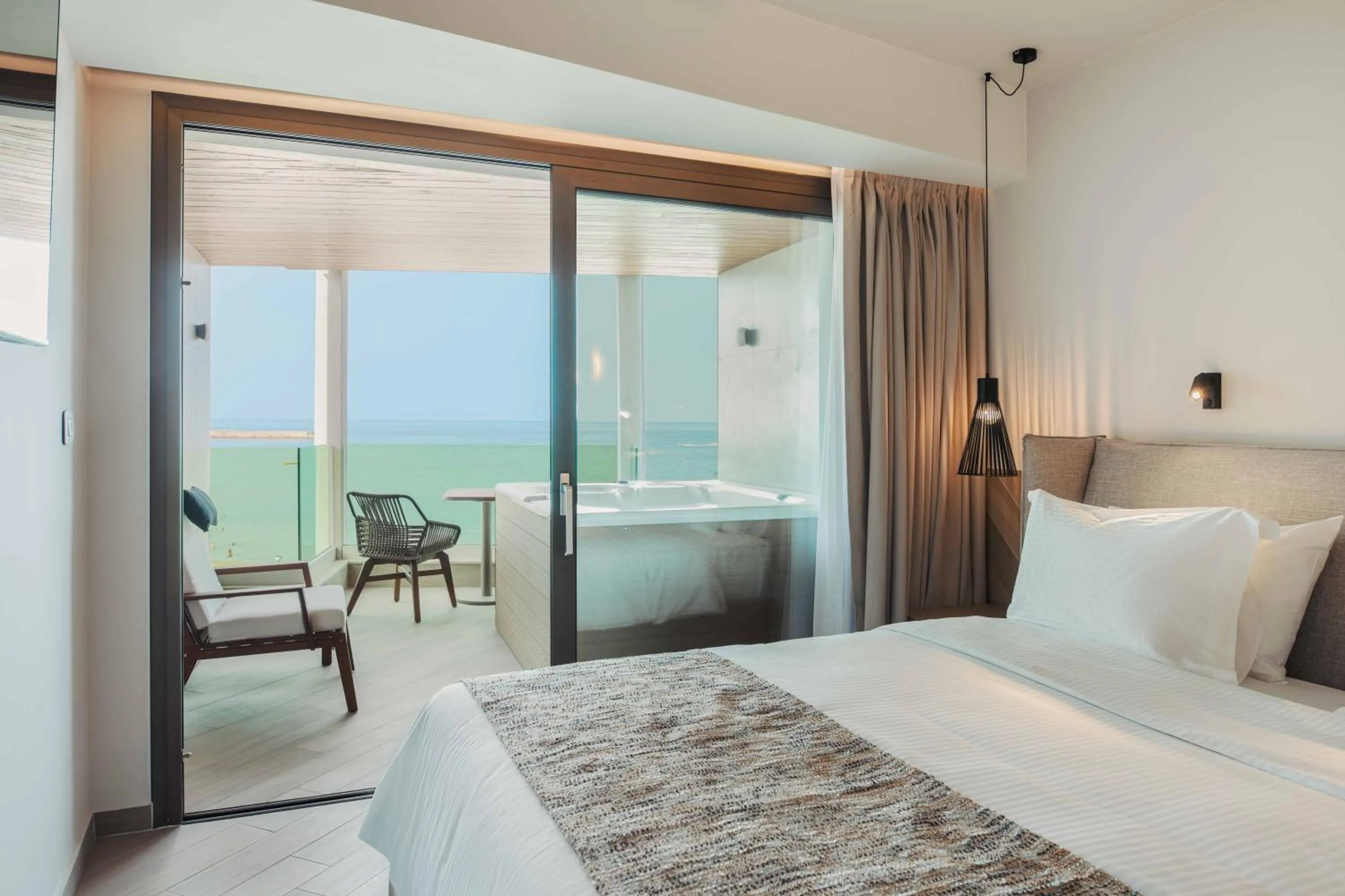 View (from property/room), Bed in BIO BEACH Boutique Hotel - Adults Only