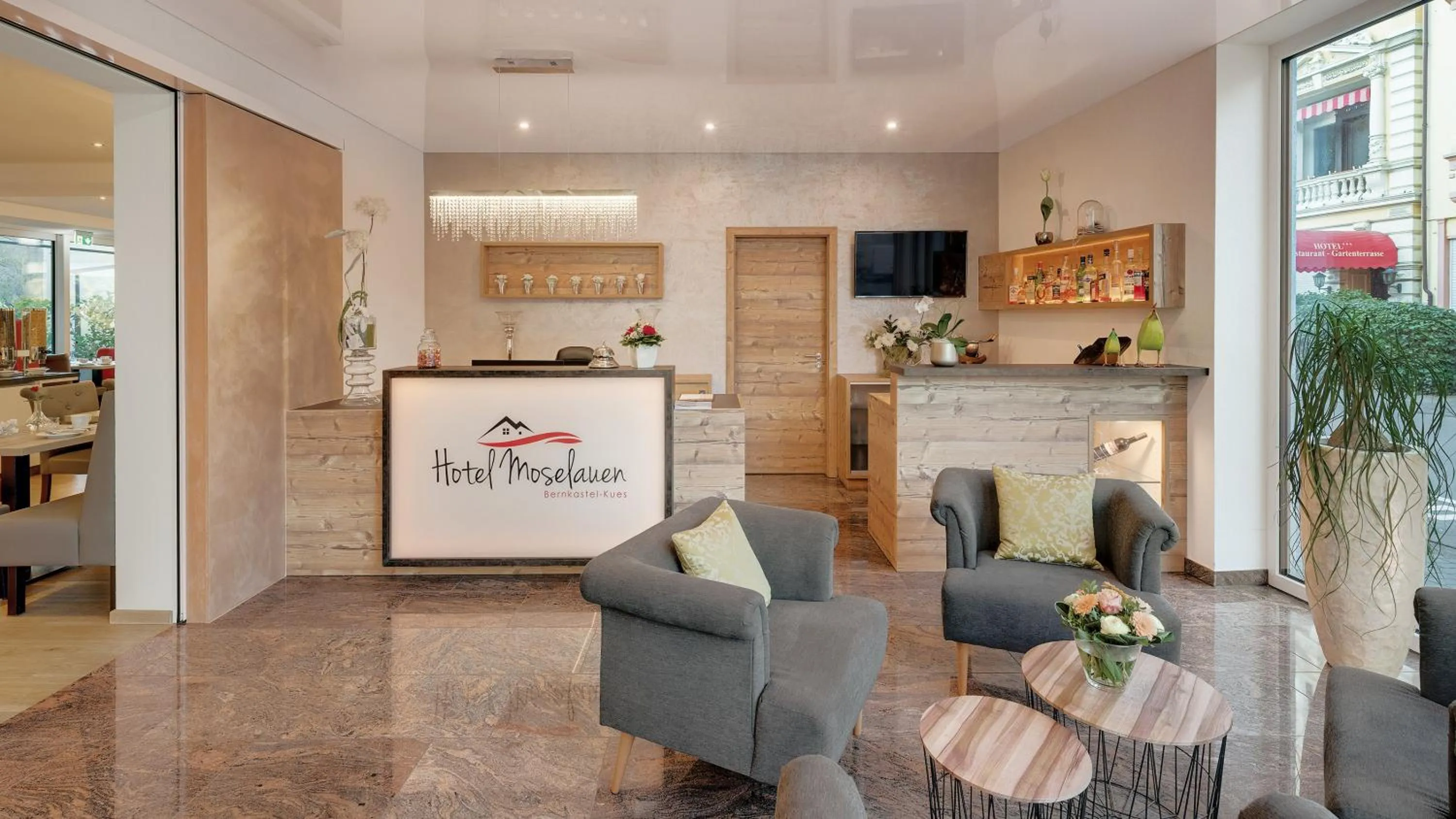 Lobby or reception in Hotel Moselauen