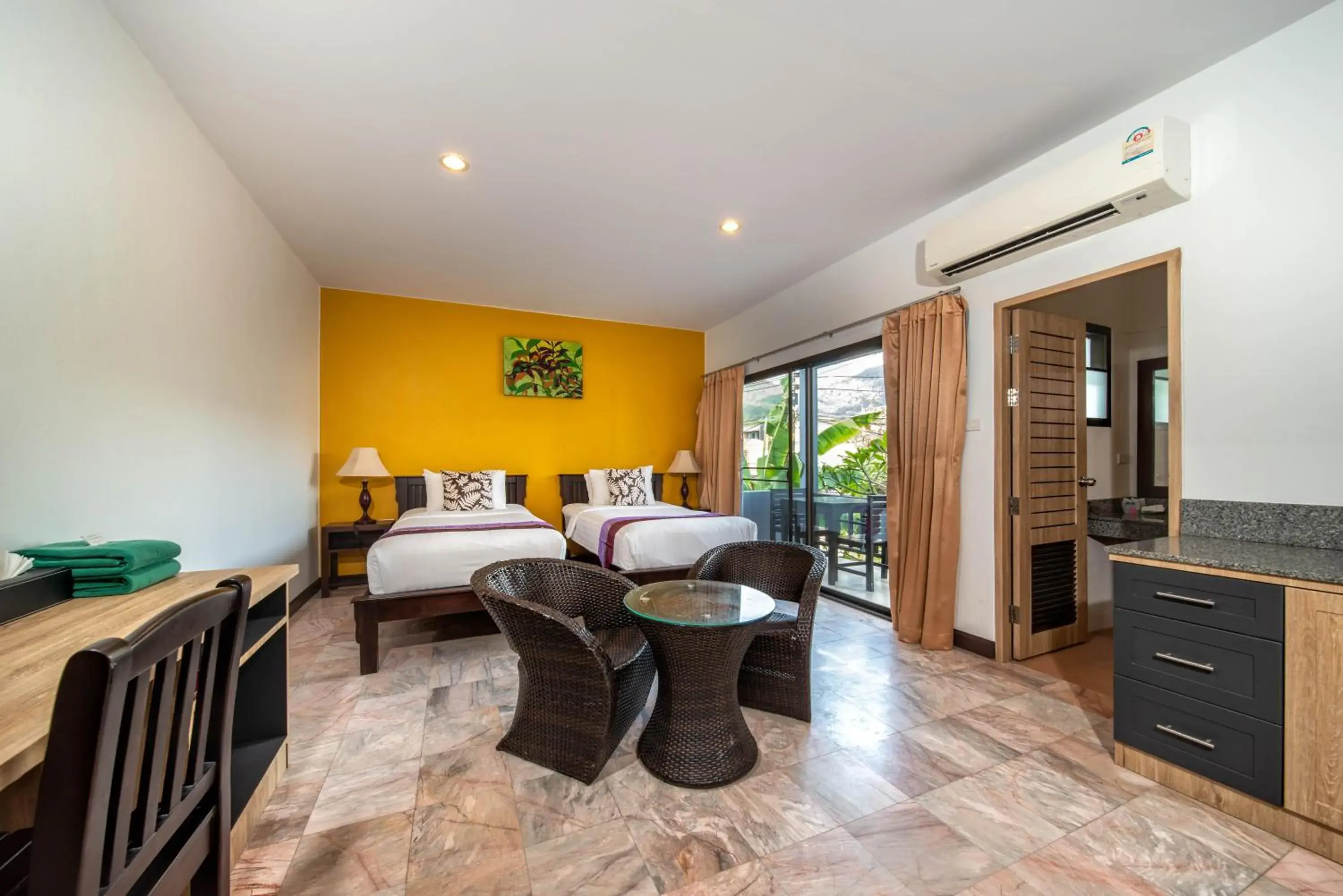 Bed in Kamala Beachfront Apartment Bed in Kamala Beachfront Apartment