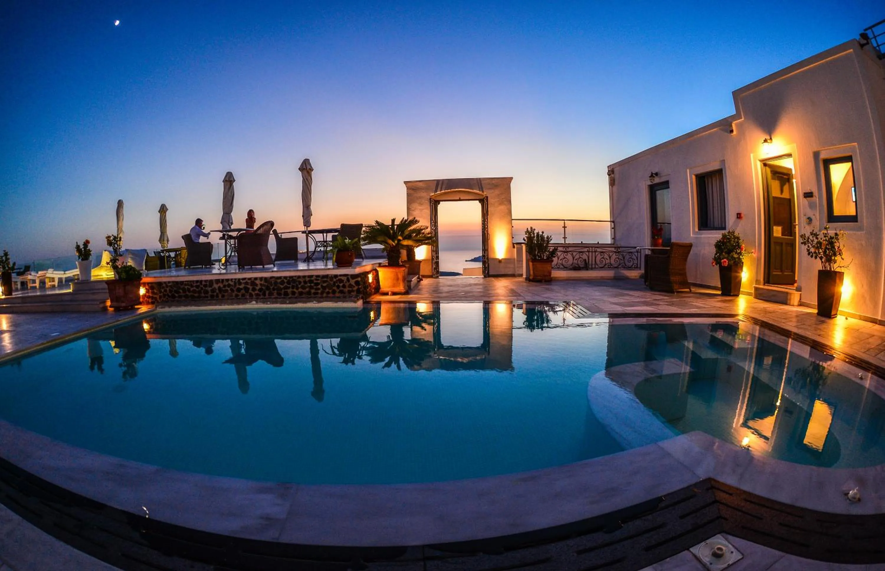 Pool view in Anteliz Suites