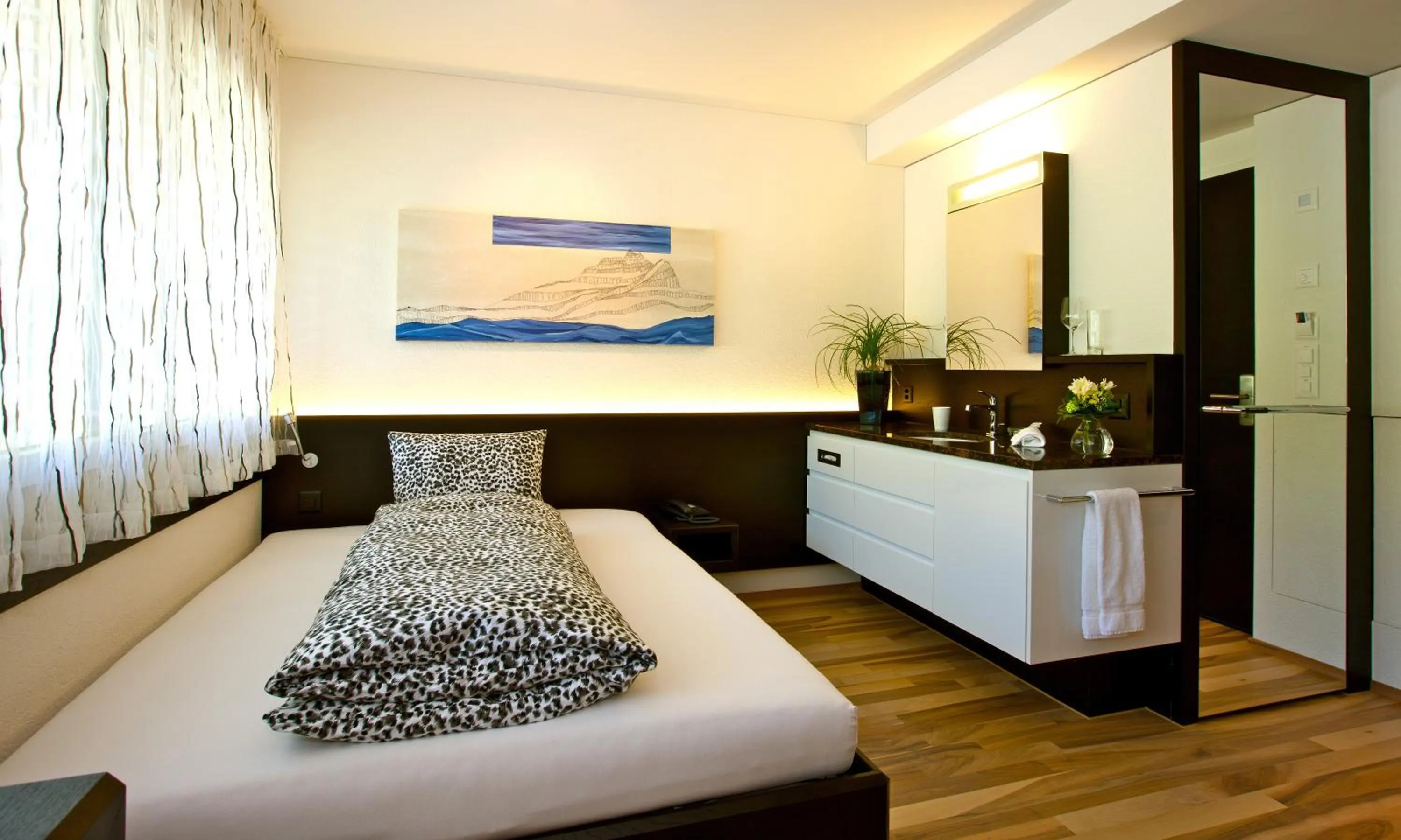 Bed in Hotel Restaurant Vogelsang