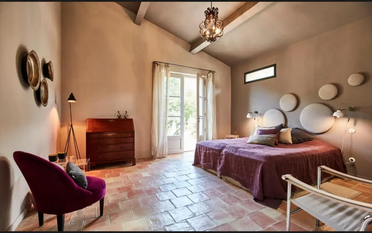 Superior Twin Room with Garden View in Mas De La Baume Superior Twin Room with Garden View in Mas De La Baume