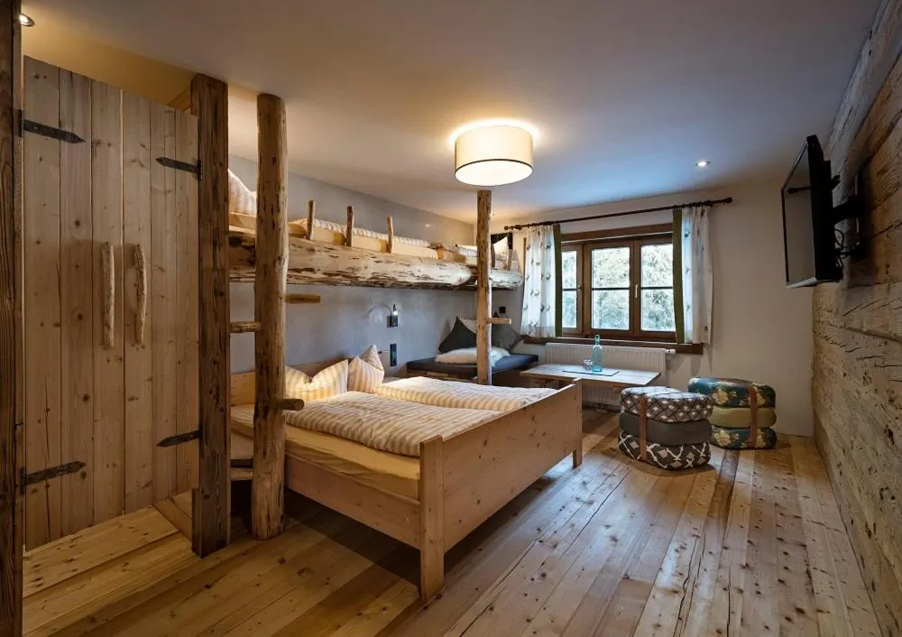 Photo of the whole room, Bed in Auenhütte