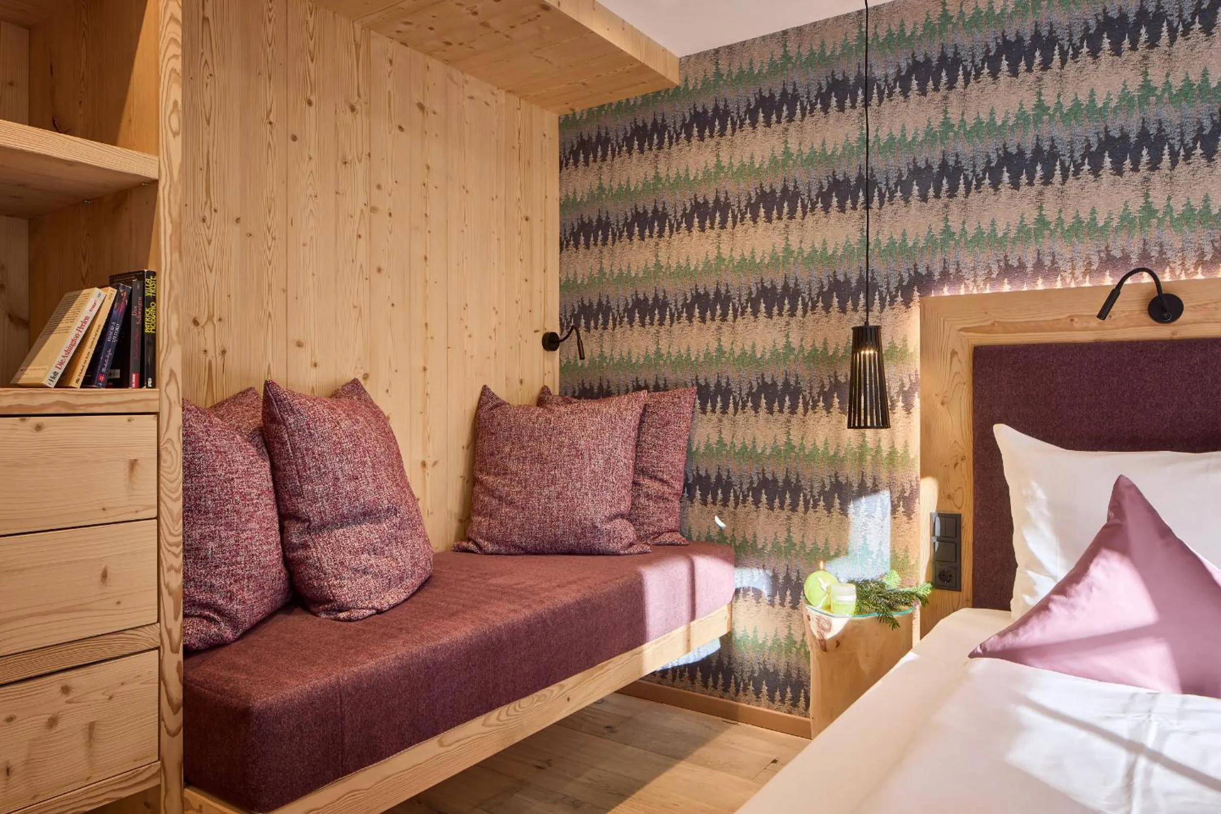 Decorative detail, Bed in Dolomit Boutique Hotel