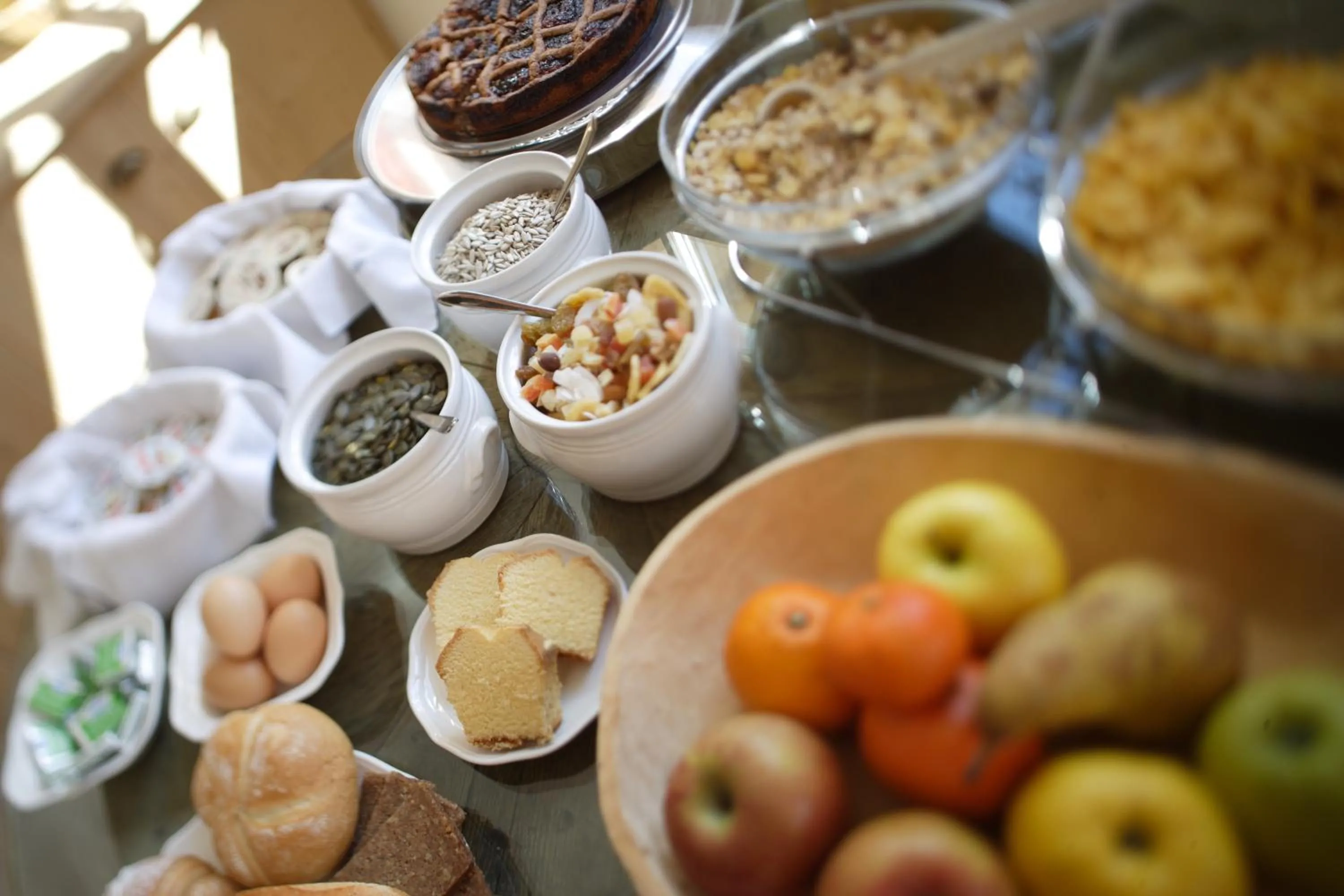 Continental breakfast in Dolomit Boutique Hotel
