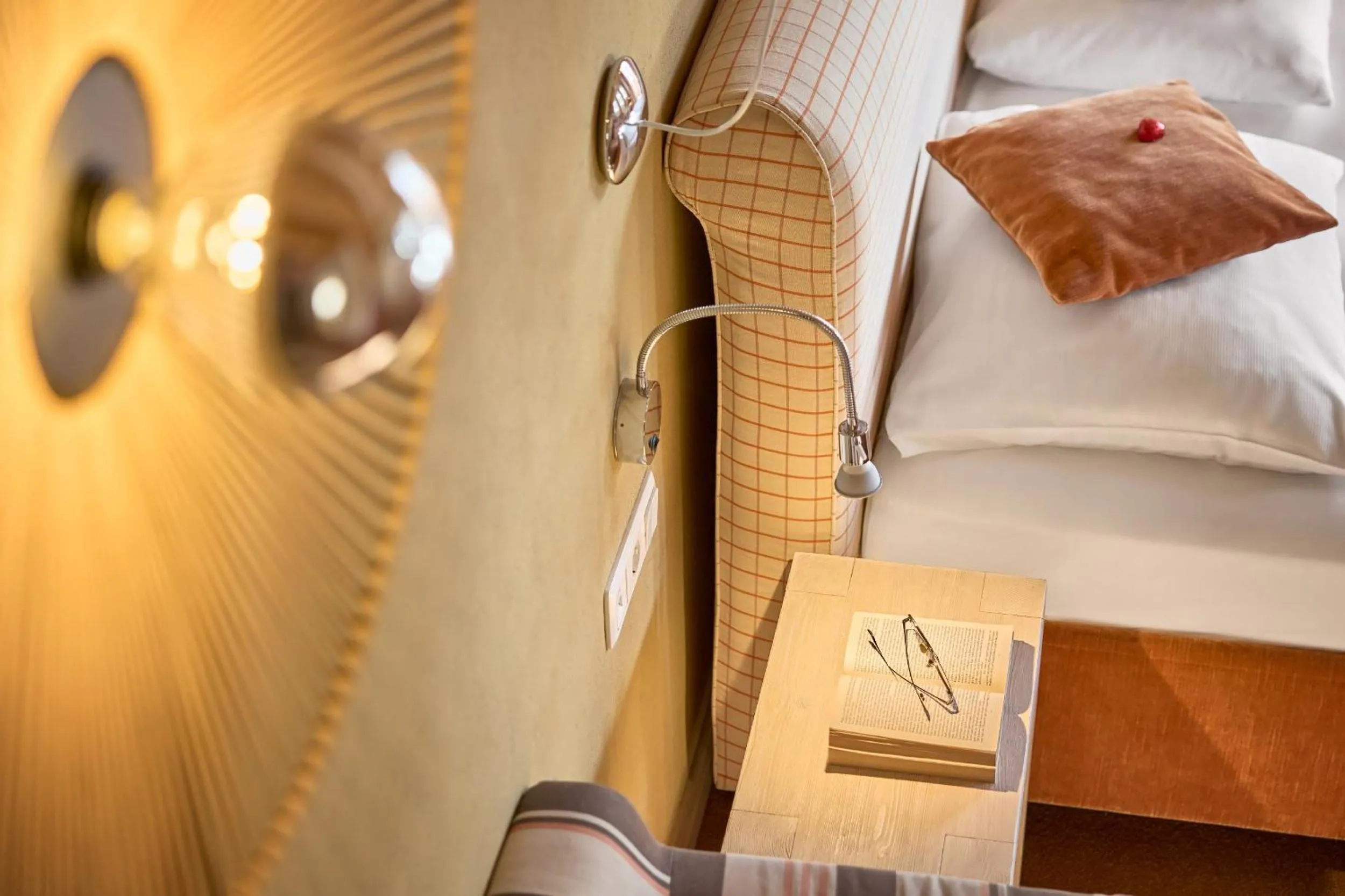 Decorative detail, Bed in Dolomit Boutique Hotel