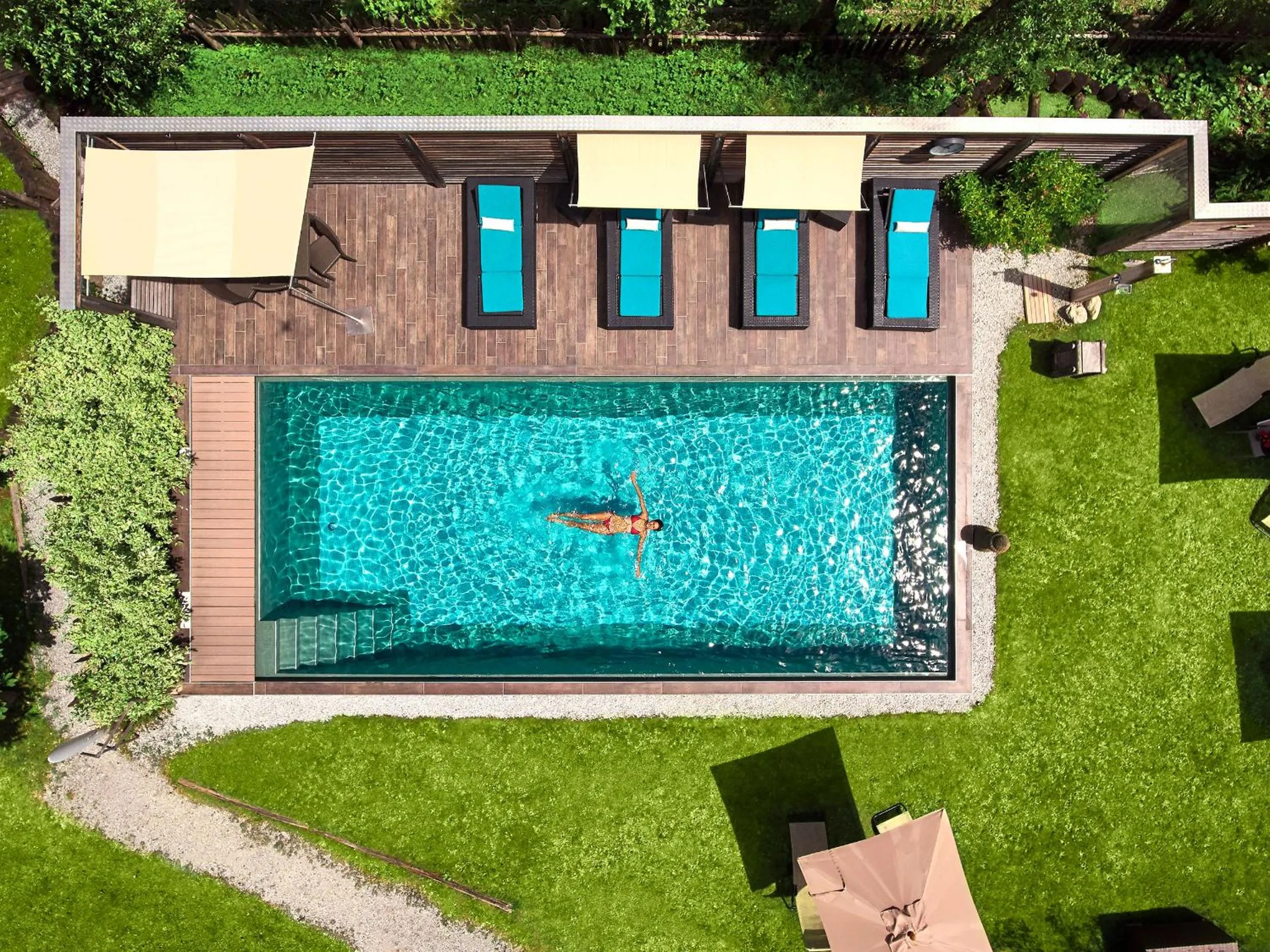 Garden view in Dolomit Boutique Hotel