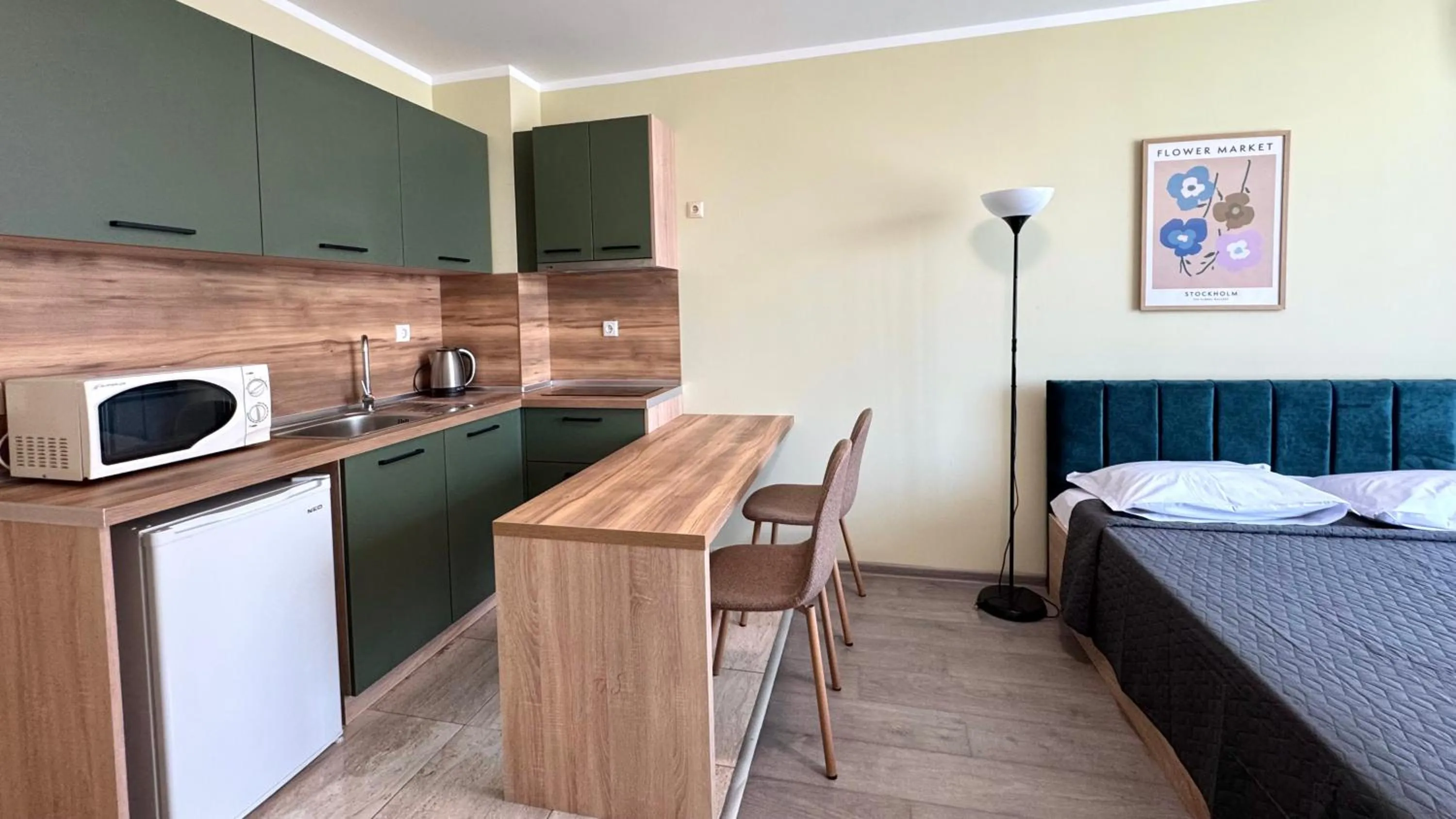 Bed in Evi Apartments 2