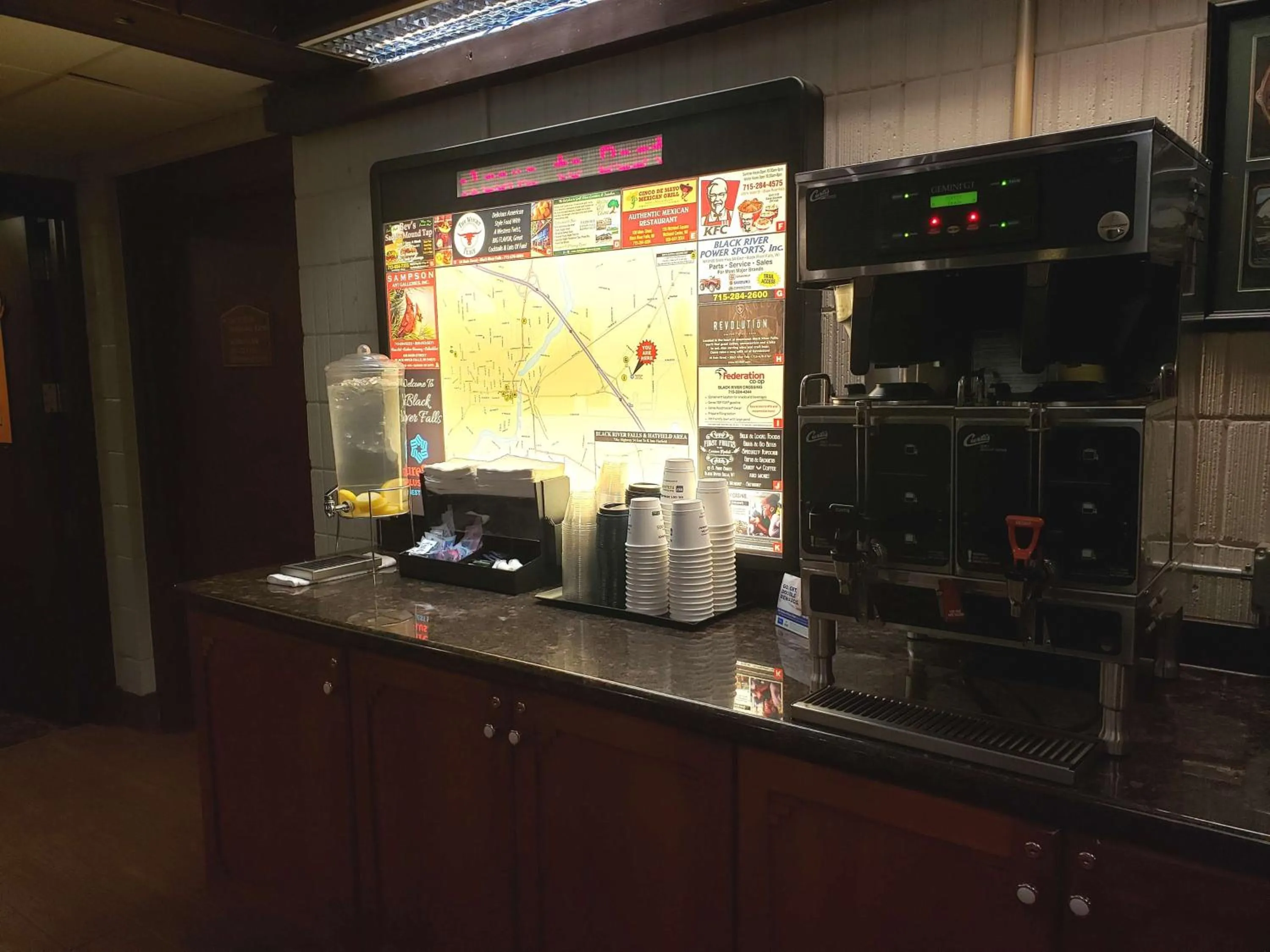 On site in SureStay Plus Hotel by Best Western Black River Falls